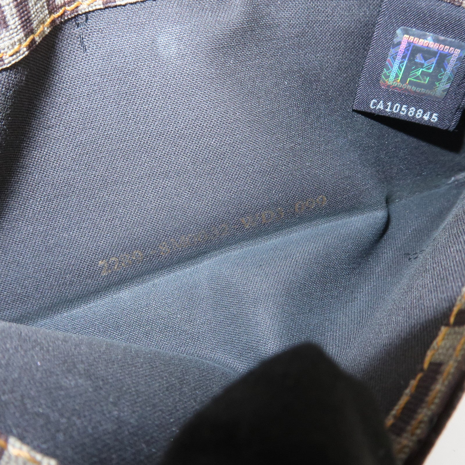 FENDI Zucca Zucchino PVC Leather Brown W Hook Long Wallet 8M00328