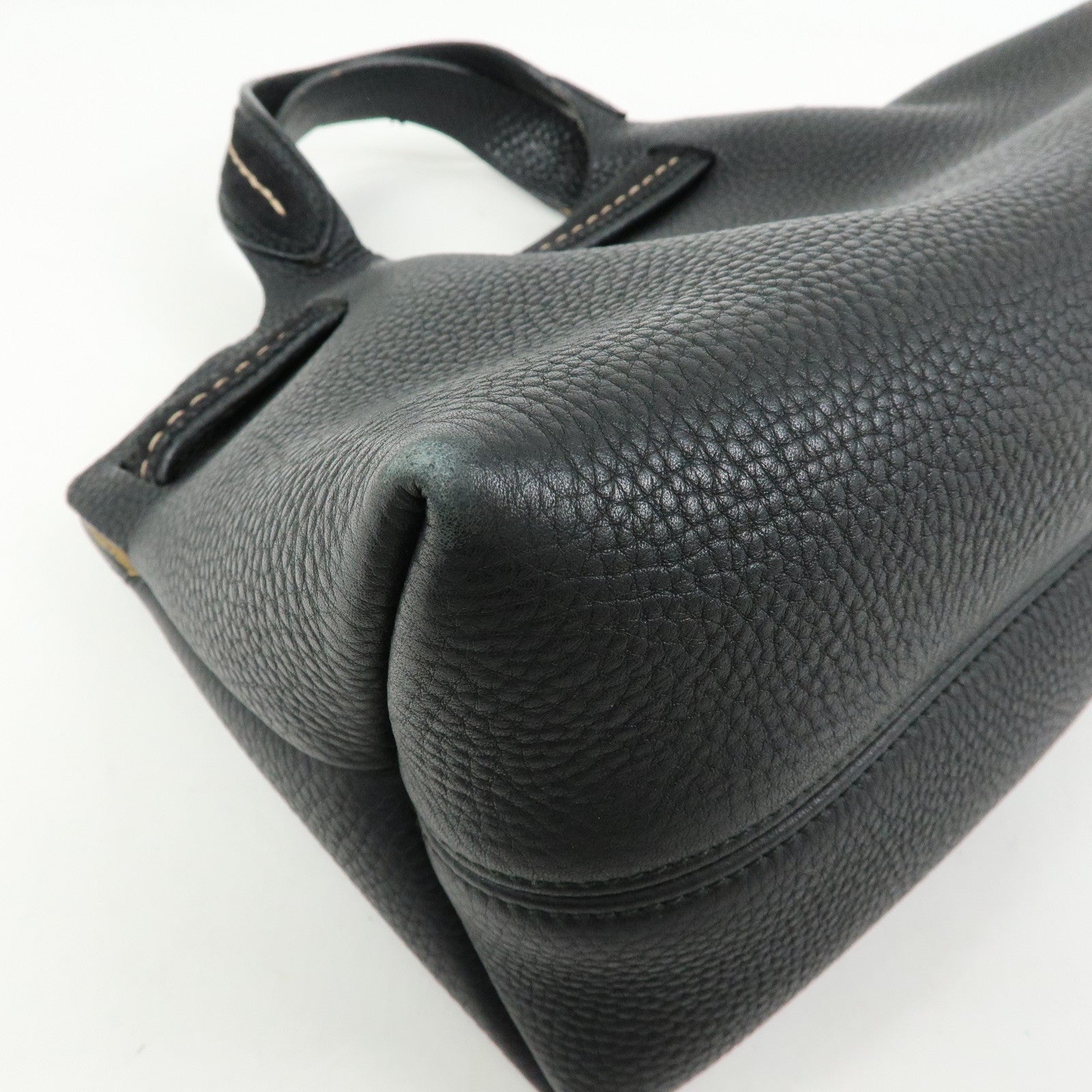 Ferragamo Leather 2Way Bag Tote Bag Hand Bag Black