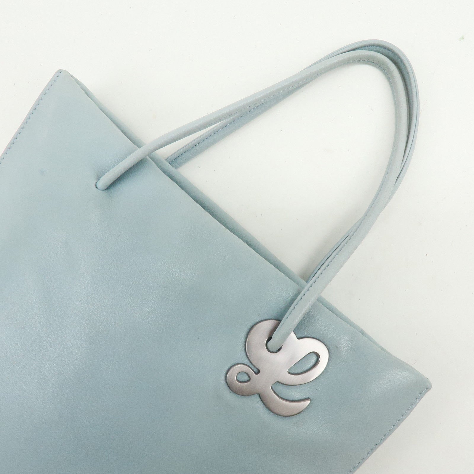 LOEWE Nappa Leather Hand Bag Mini Tote Bag Light Blue