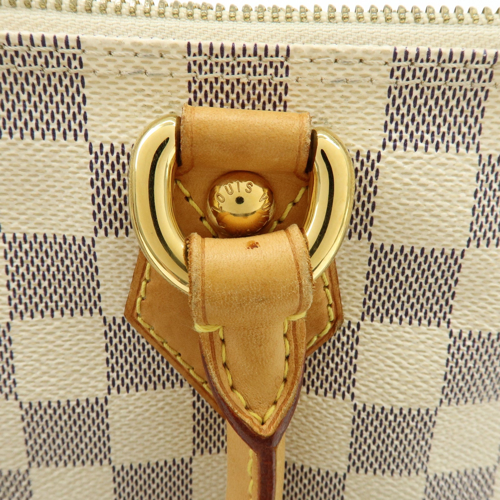 Louis Vuitton Damier Azur Saleya PM Tote Bag Hand Bag N51186