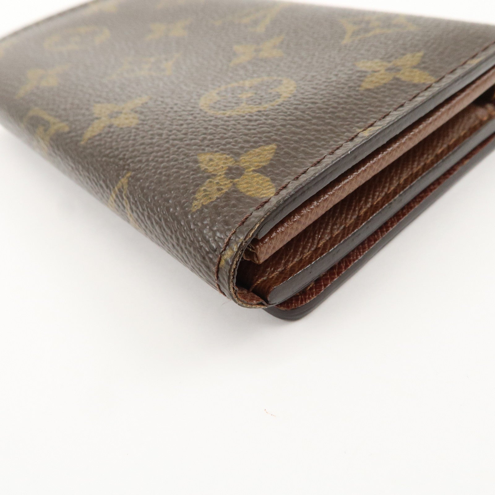 Louis Vuitton Monogram Porte Monnaie Billets Tresor Wallet M6173 Used