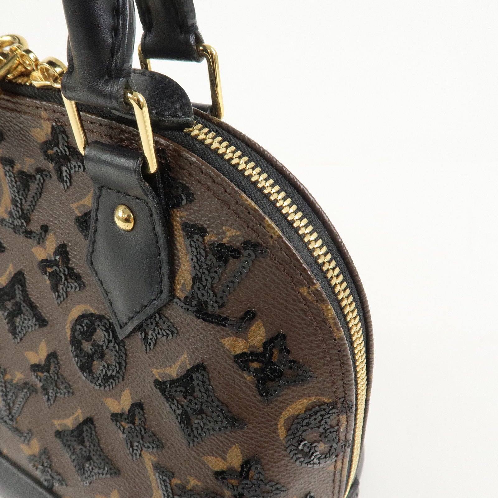 Louis Vuitton Monogram Eclips Canvas Leather Alma BB HandBag M40418