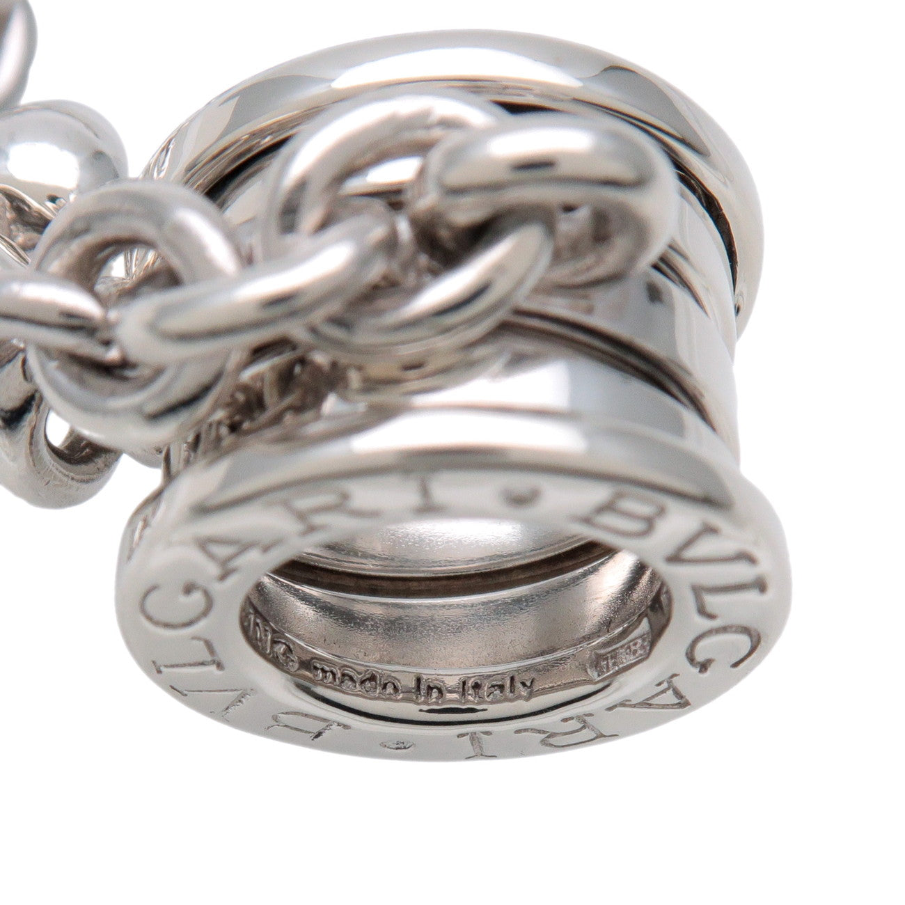 BVLGARI B-zero1 Bag Charm Key Chain SV925 Silver