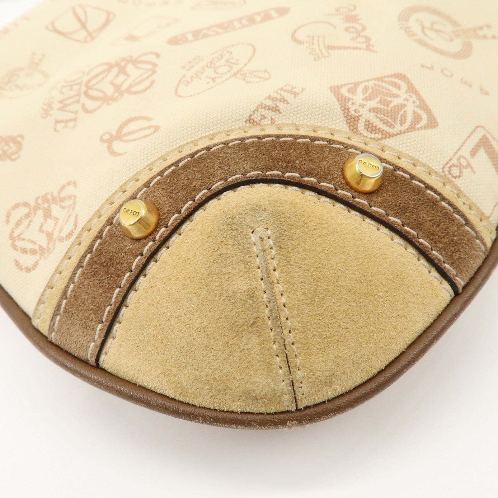 LOEWE Anagram Canvas Suede Leather Shoulder Bag 160th Anniverssary