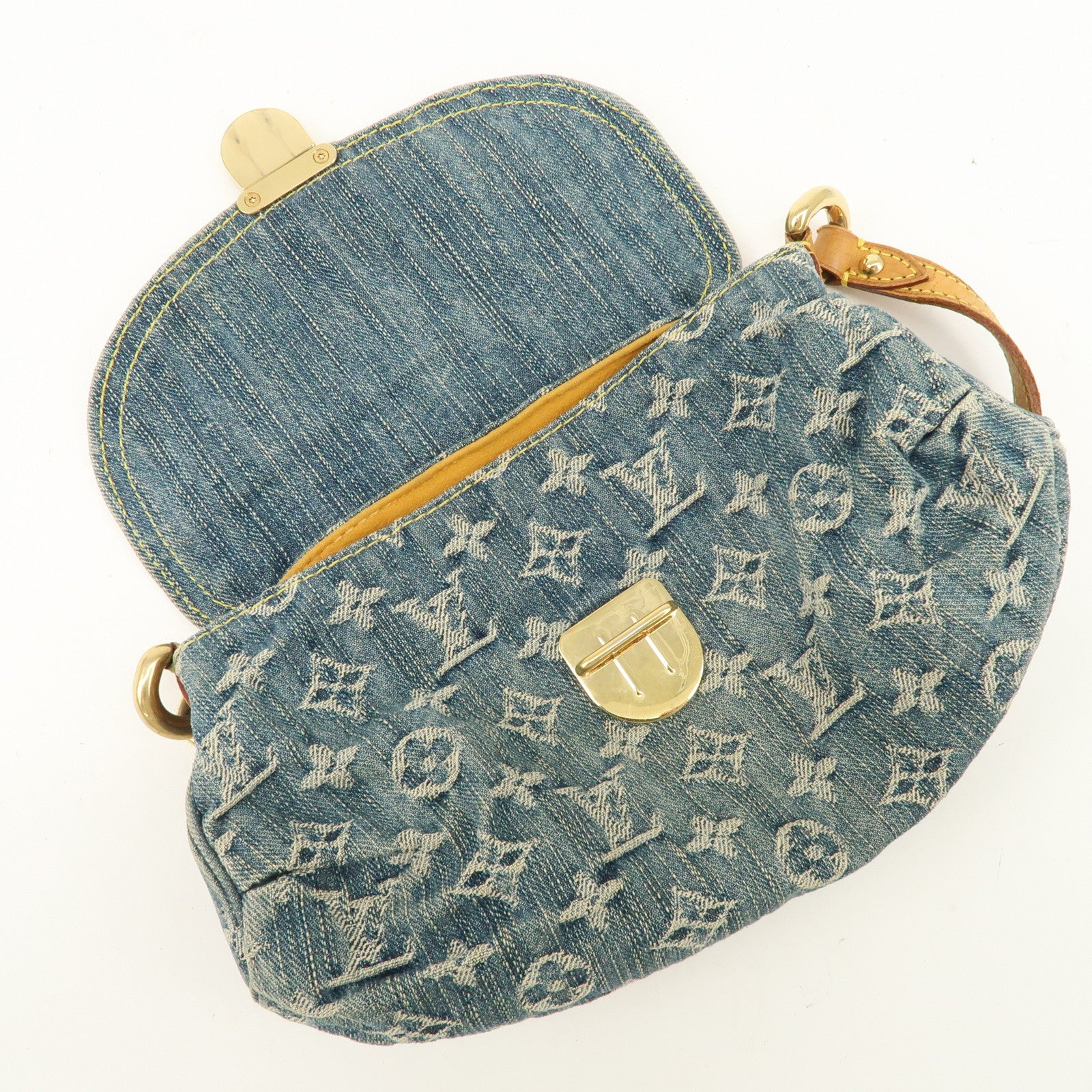 Louis Vuitton Monogram Denim Mini Pleaty Shoulder Bag M95050