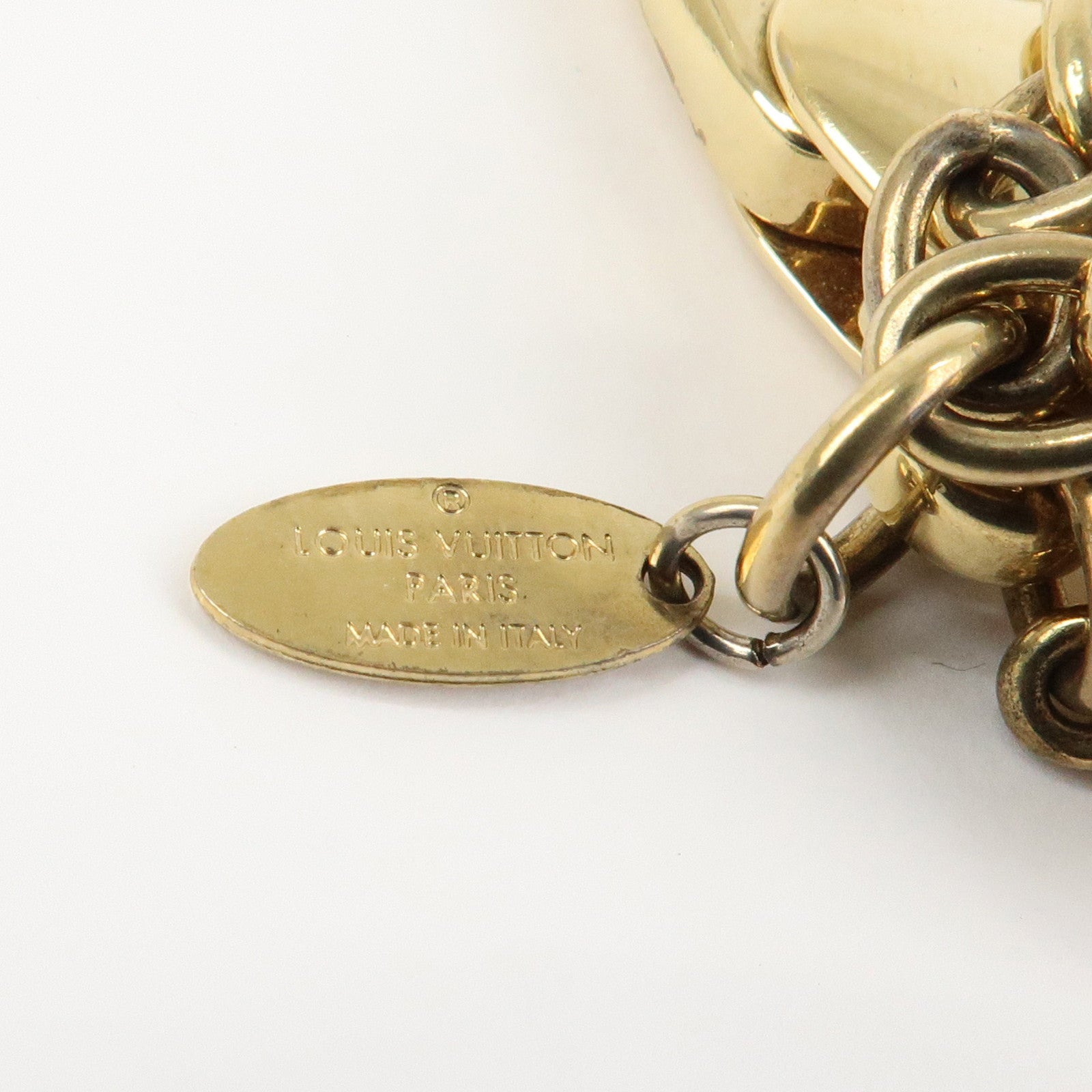 Louis Vuitton Bloomy Key Chain Bag Charm Gold M67931 Used