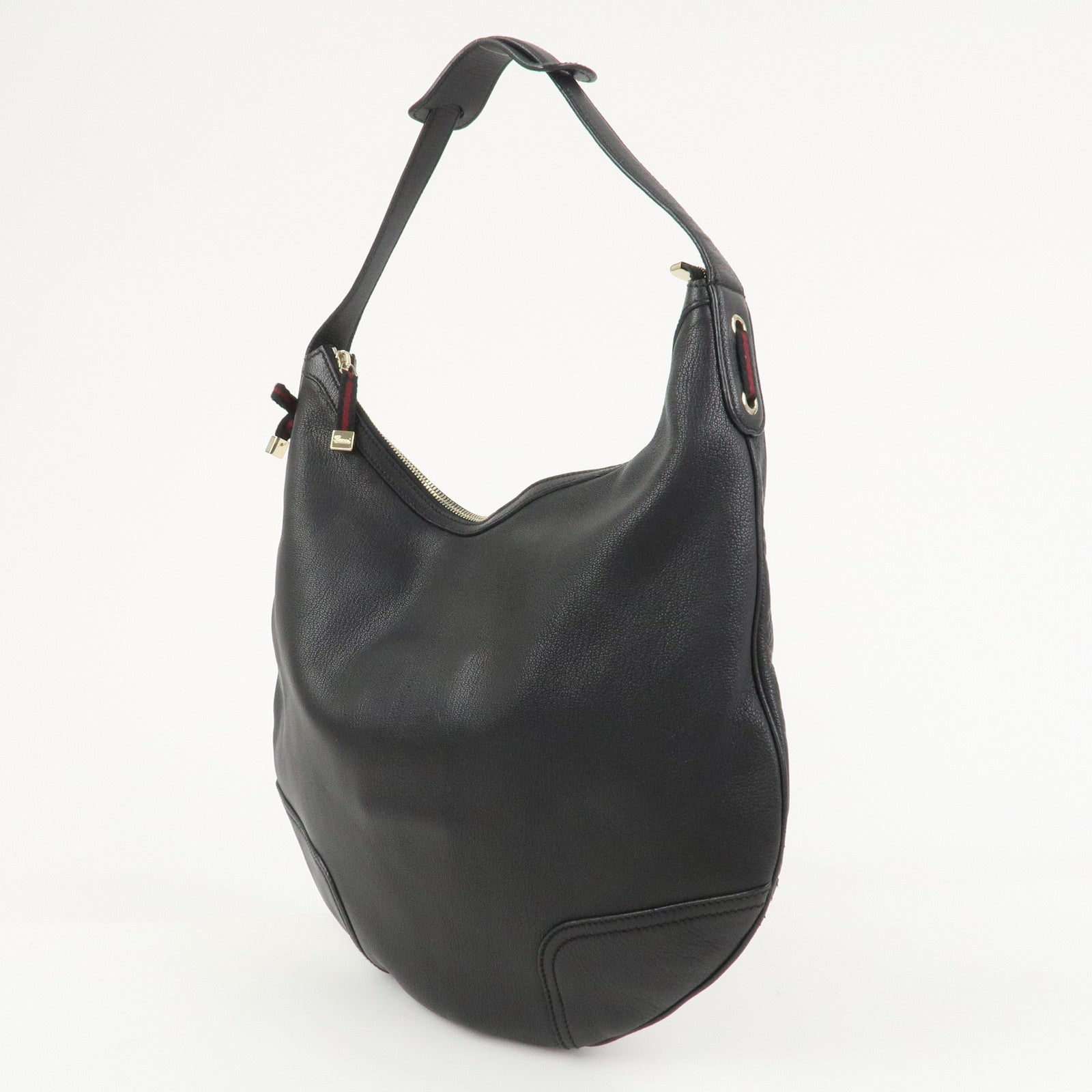 GUCCI Princy Sherry Leather Shoulder Bag Hand Bag Black 162882