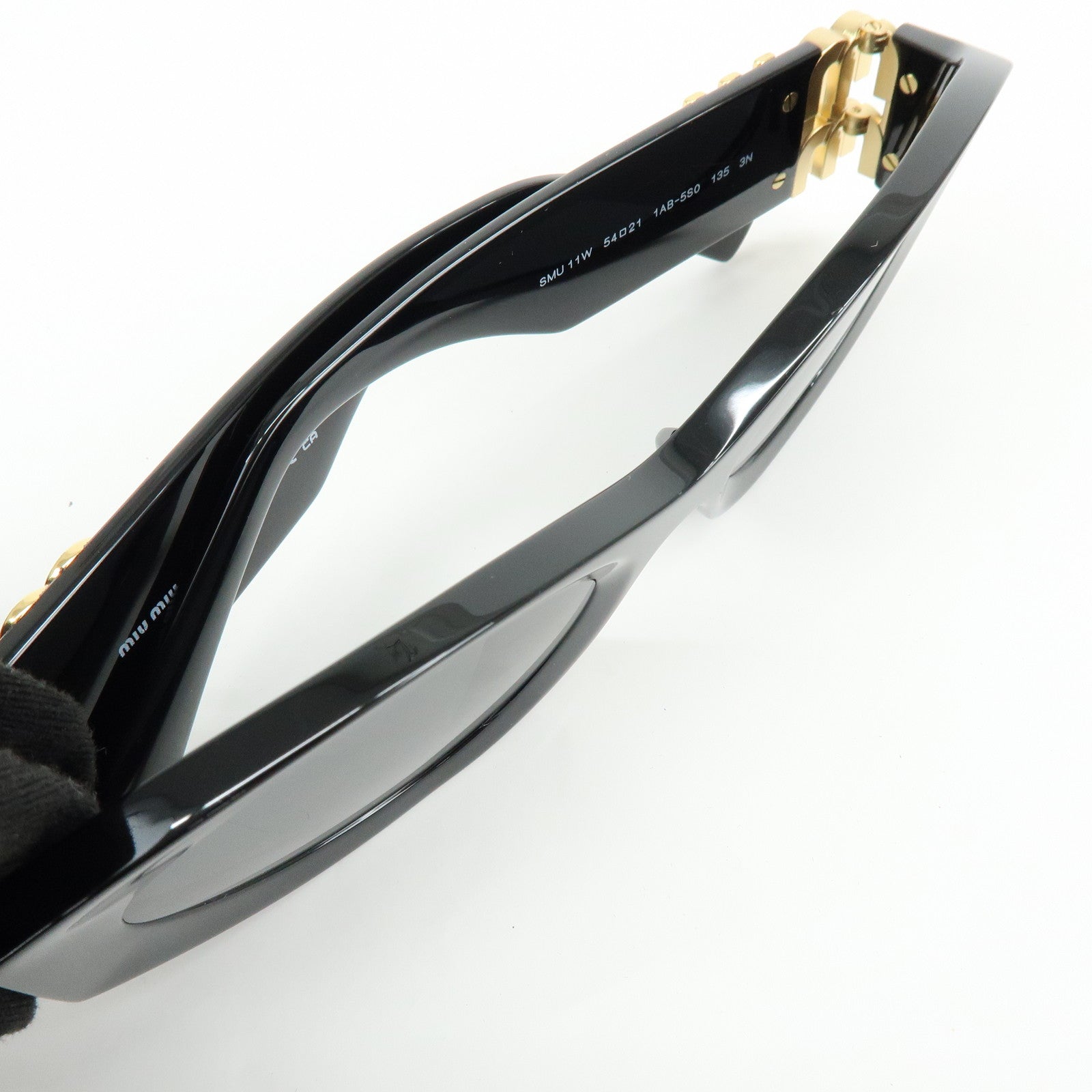 MIU MIU Logo Plastic Sunglasses Black SMU 11W 54□211AB-5S0 135 3N