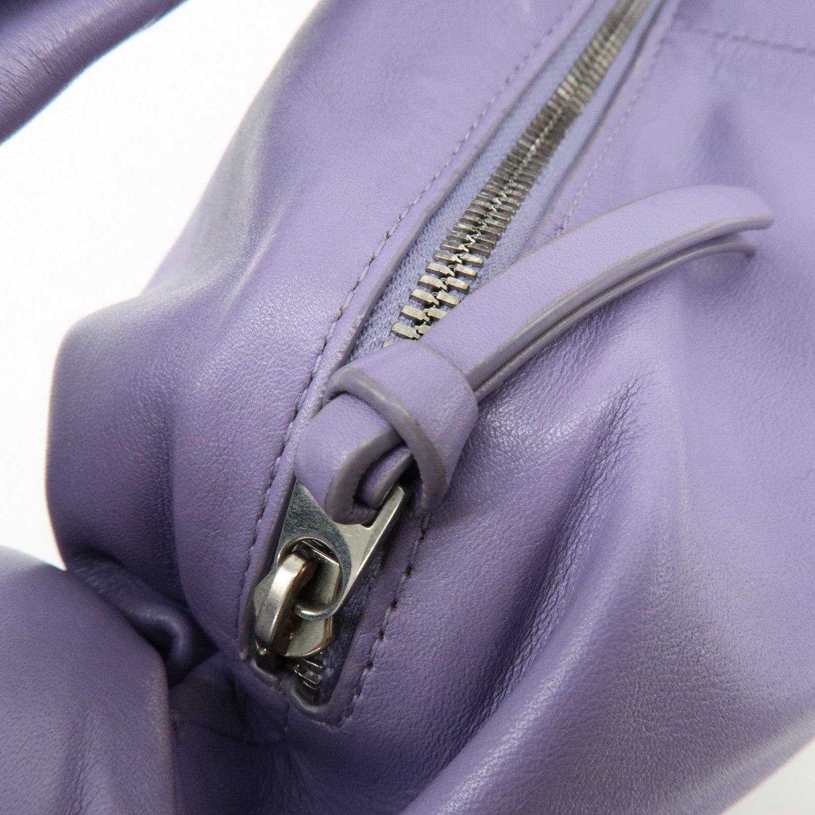 BOTTEGA VENETA Double Knot Leather Hand Bag Purple