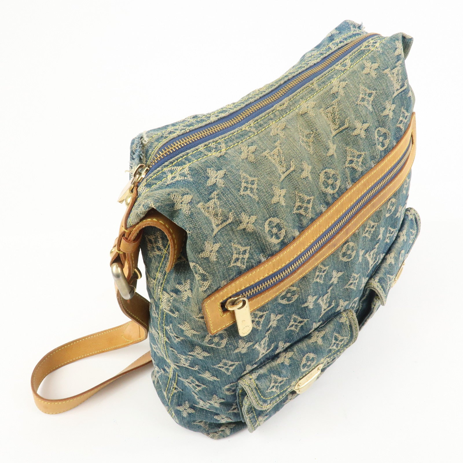 Louis Vuitton Monogram Denim Baggy GM Shoulder Bag Blue M95048