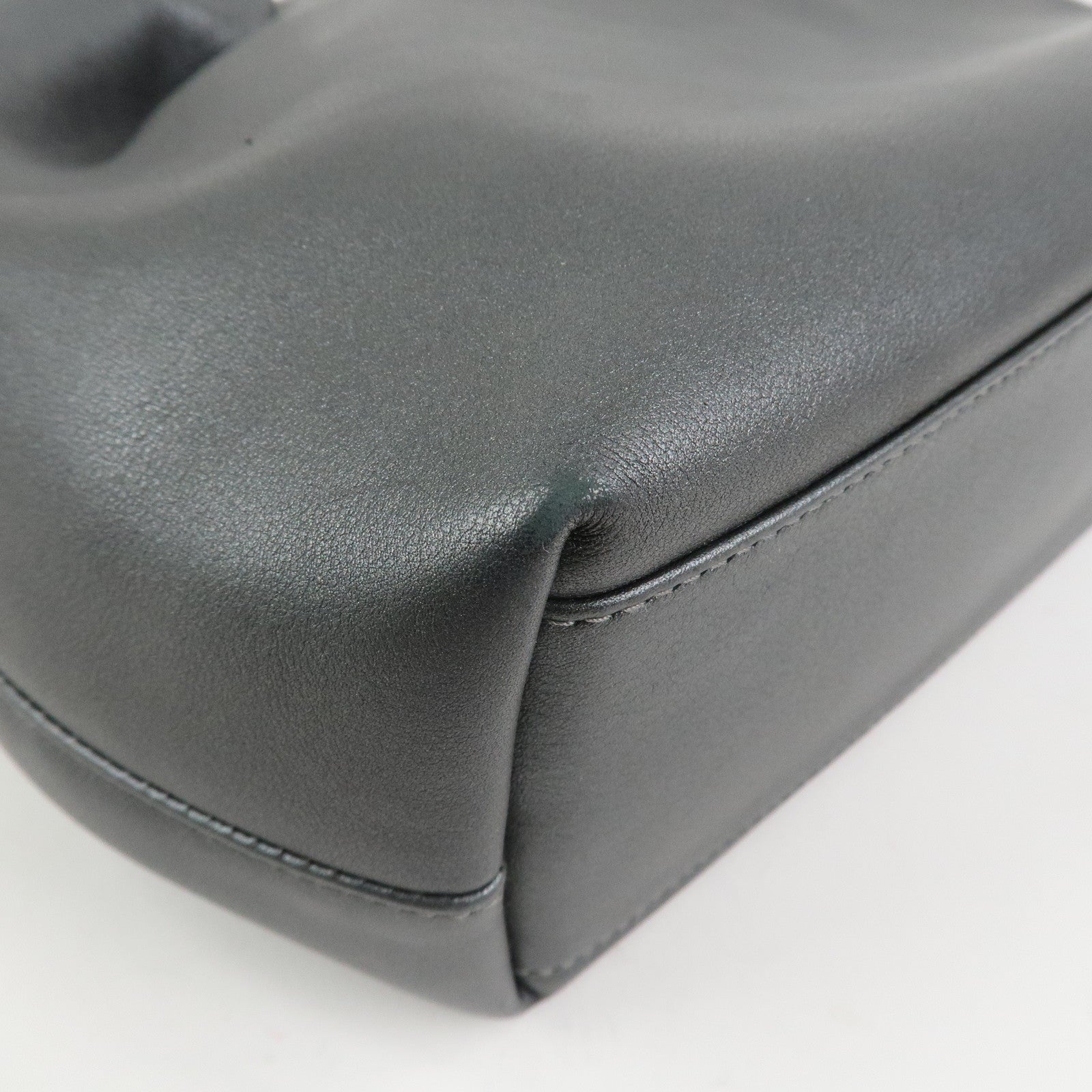 Christian Dior Maris Pearl Leather Hand Bag Gray