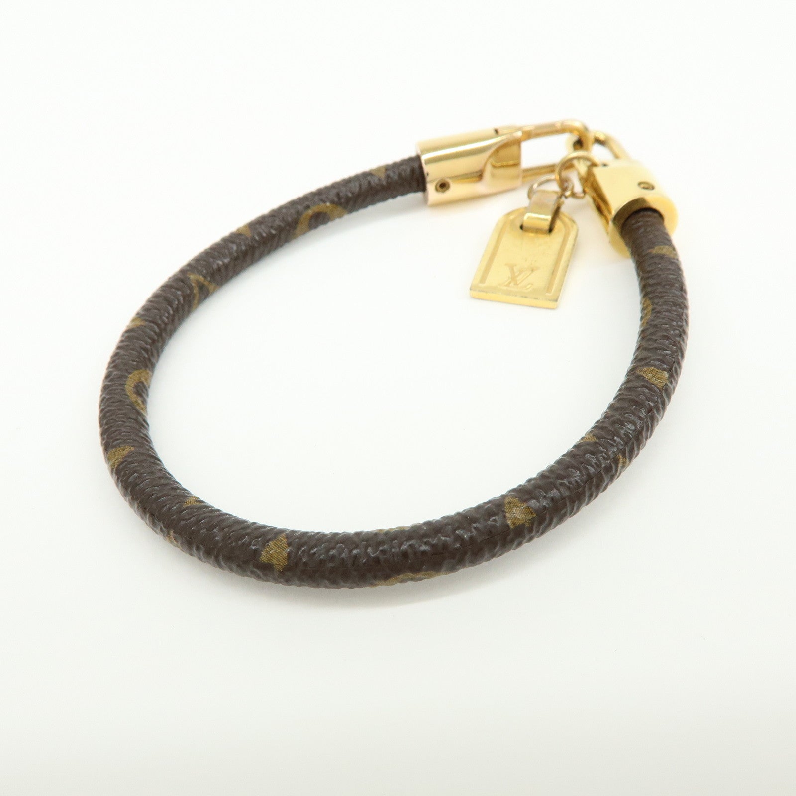 Louis Vuitton Monogram Bracelet Luck It Canvas Metal Brown M6605