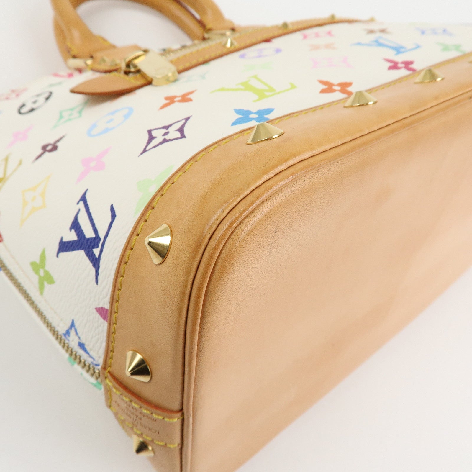Louis Vuitton Monogram Alma PM Hand Bag Blanc Multicolor M92647 Used