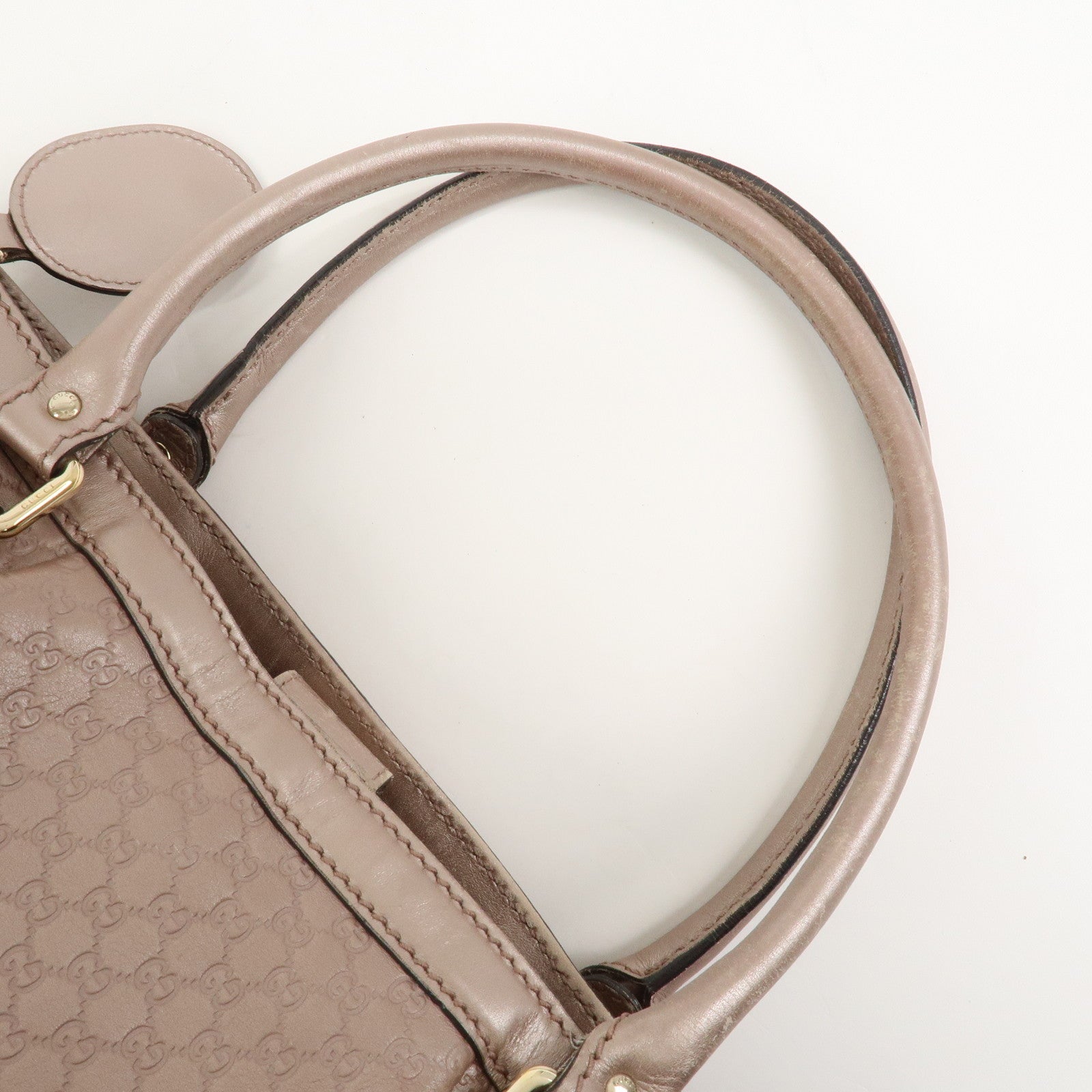 GUCCI Micro Guccissima Leather Shoulder Bag Metallic Pink 296835