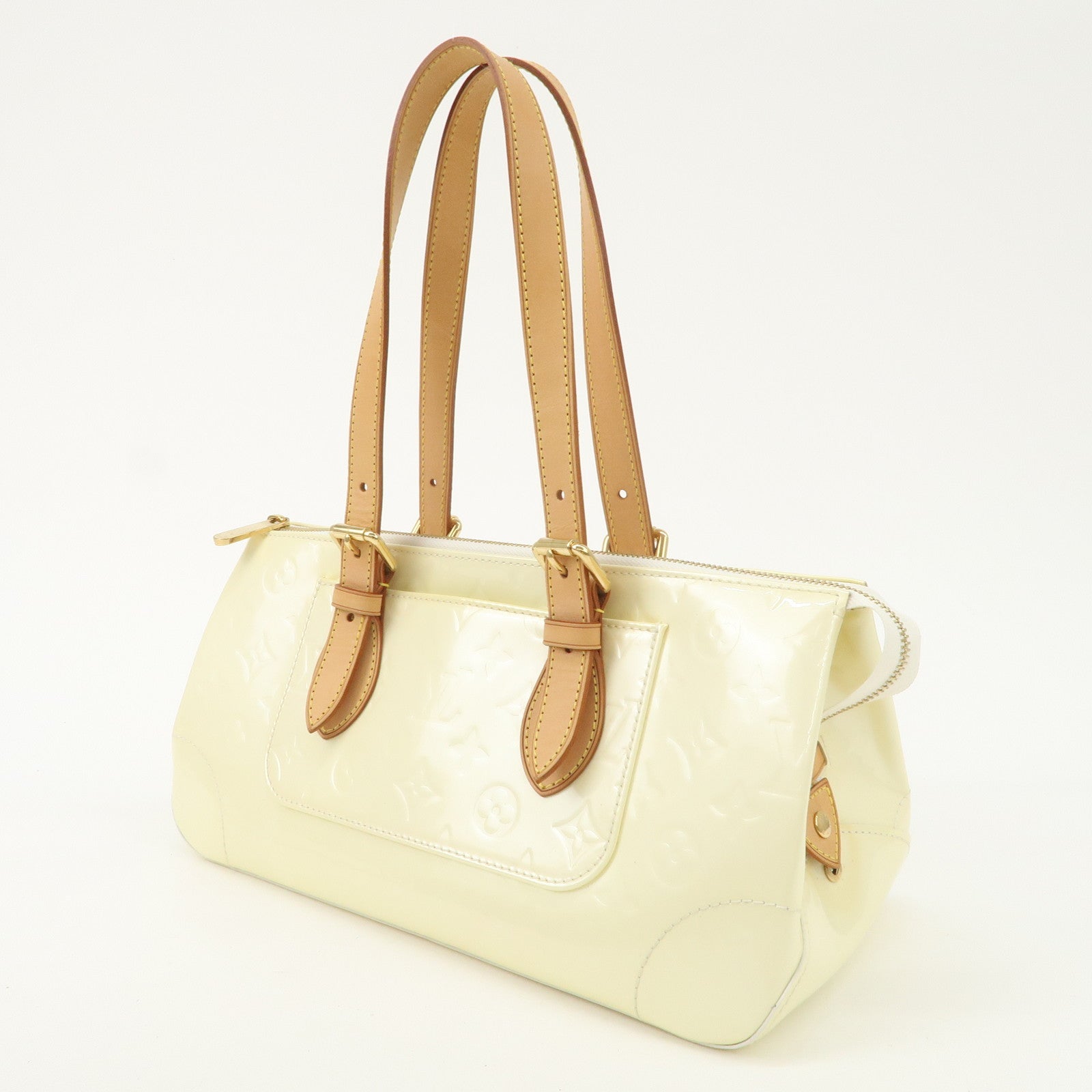 Louis Vuitton Monogram Vernis Rosewood Avenue Hand Bag Perle M93508 Used