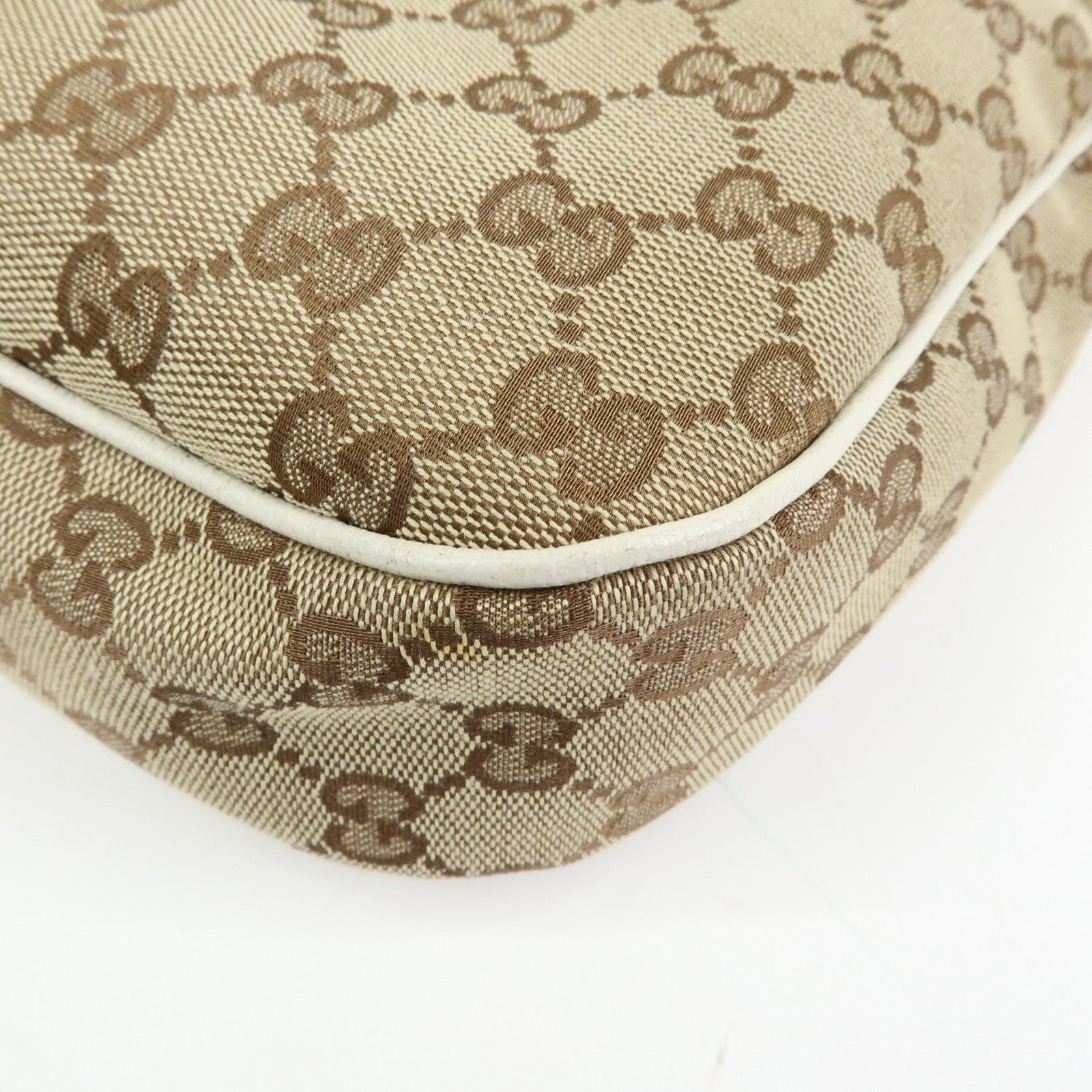 GUCCI GG Monogram Canvas Shoulder Bag Hand Bag Beige Ivory 153010