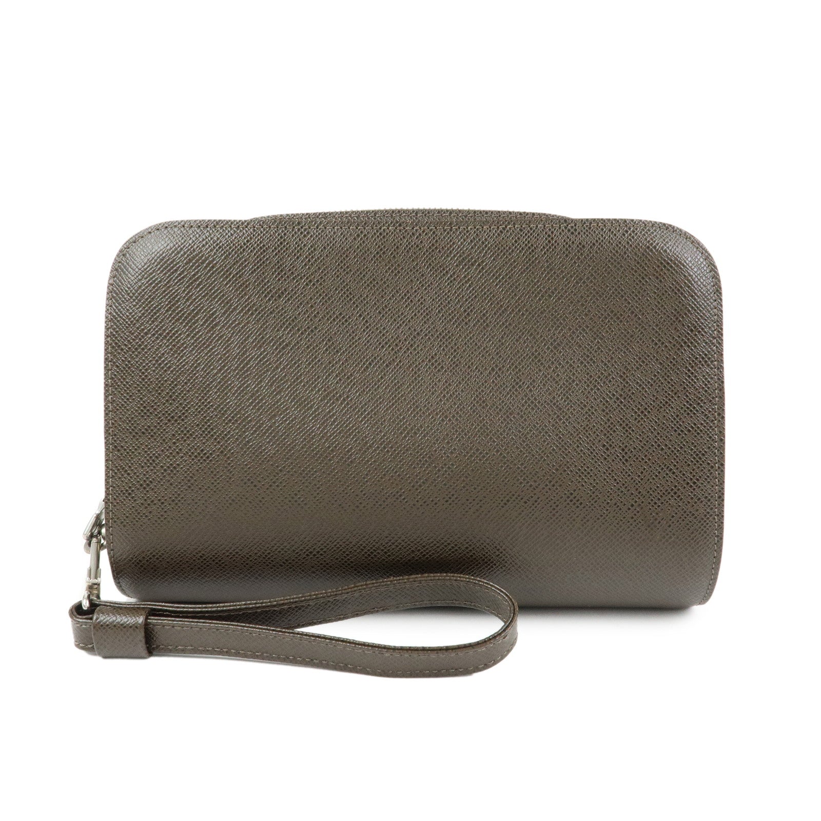 Louis Vuitton Taiga Organizer de Poche Clutch Bag Grizzly M30183