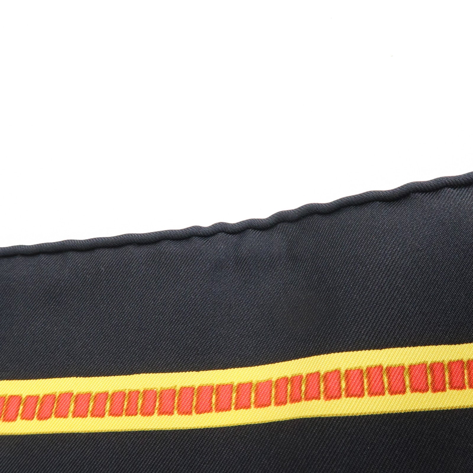 HERMES Carre 90 Silk 100% Scarf MATSUZAKAYA Black Multicolor Used