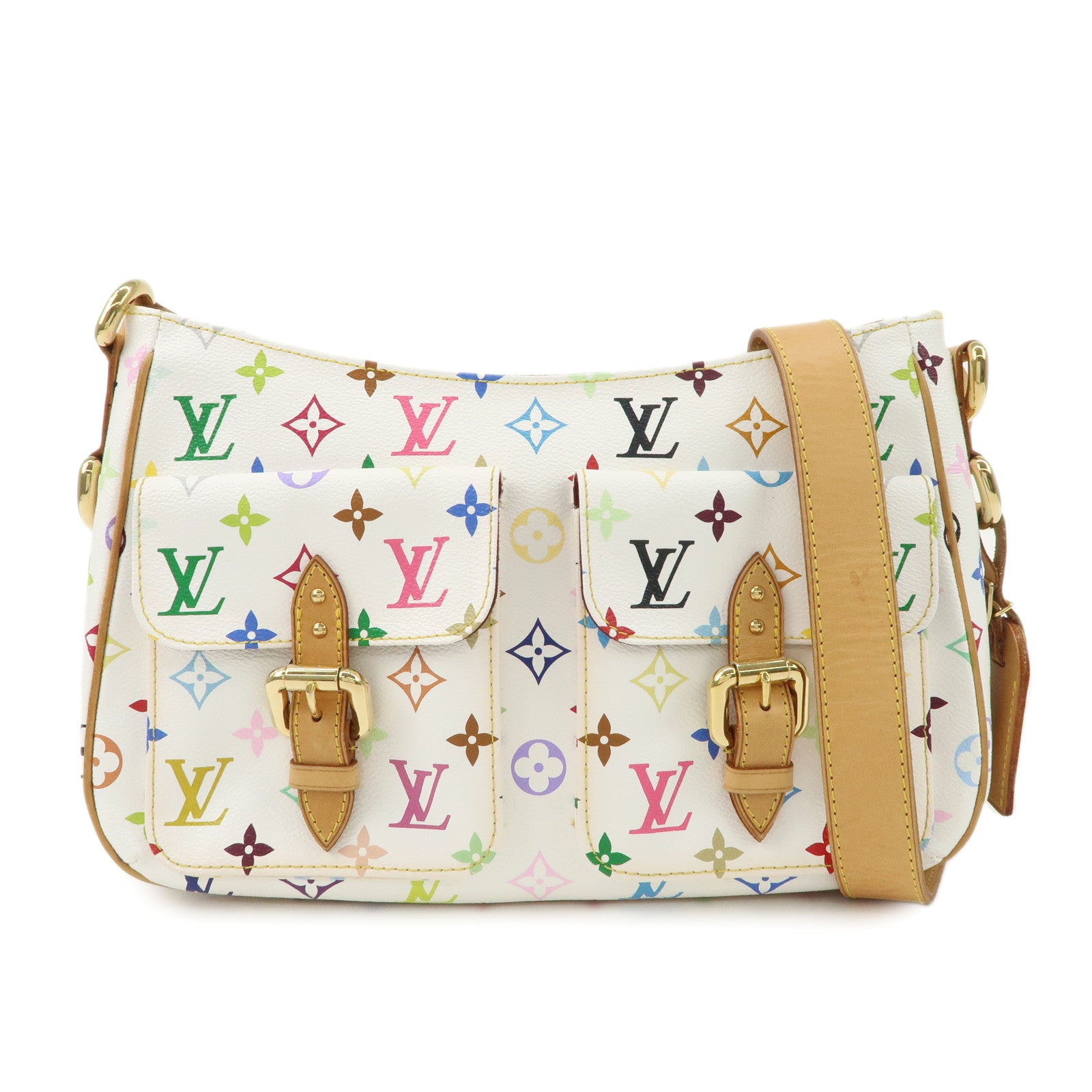Louis Vuitton Monogram Multicolor Lodge GM Shoulder Bag Branc M40051