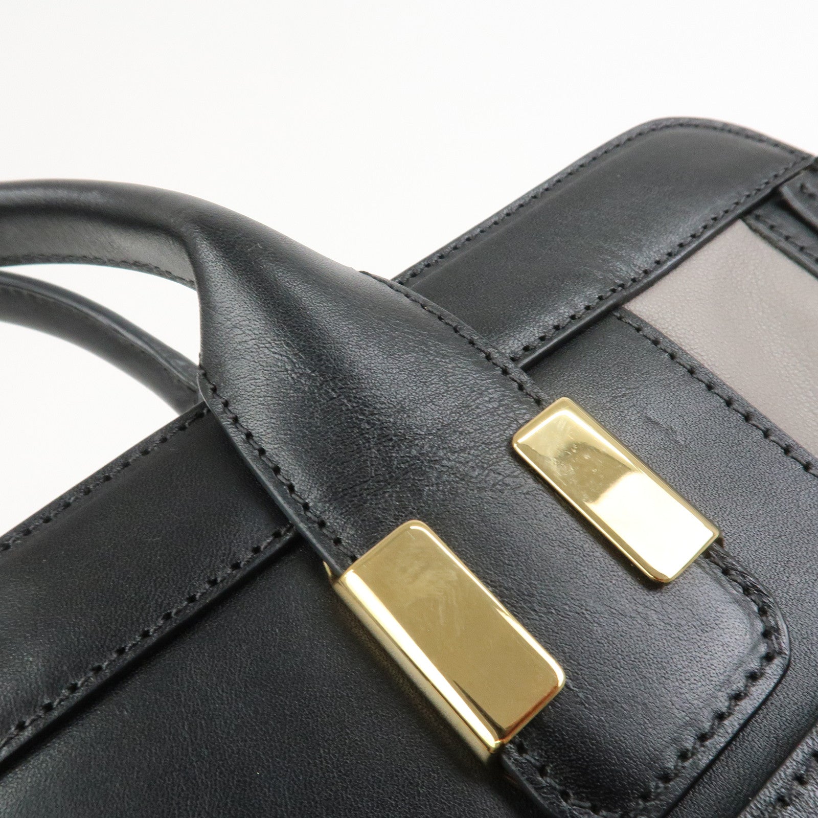 Chloe Leather Alice Bag 2Way Shoulder Hand Bag Black 04-13-50-65