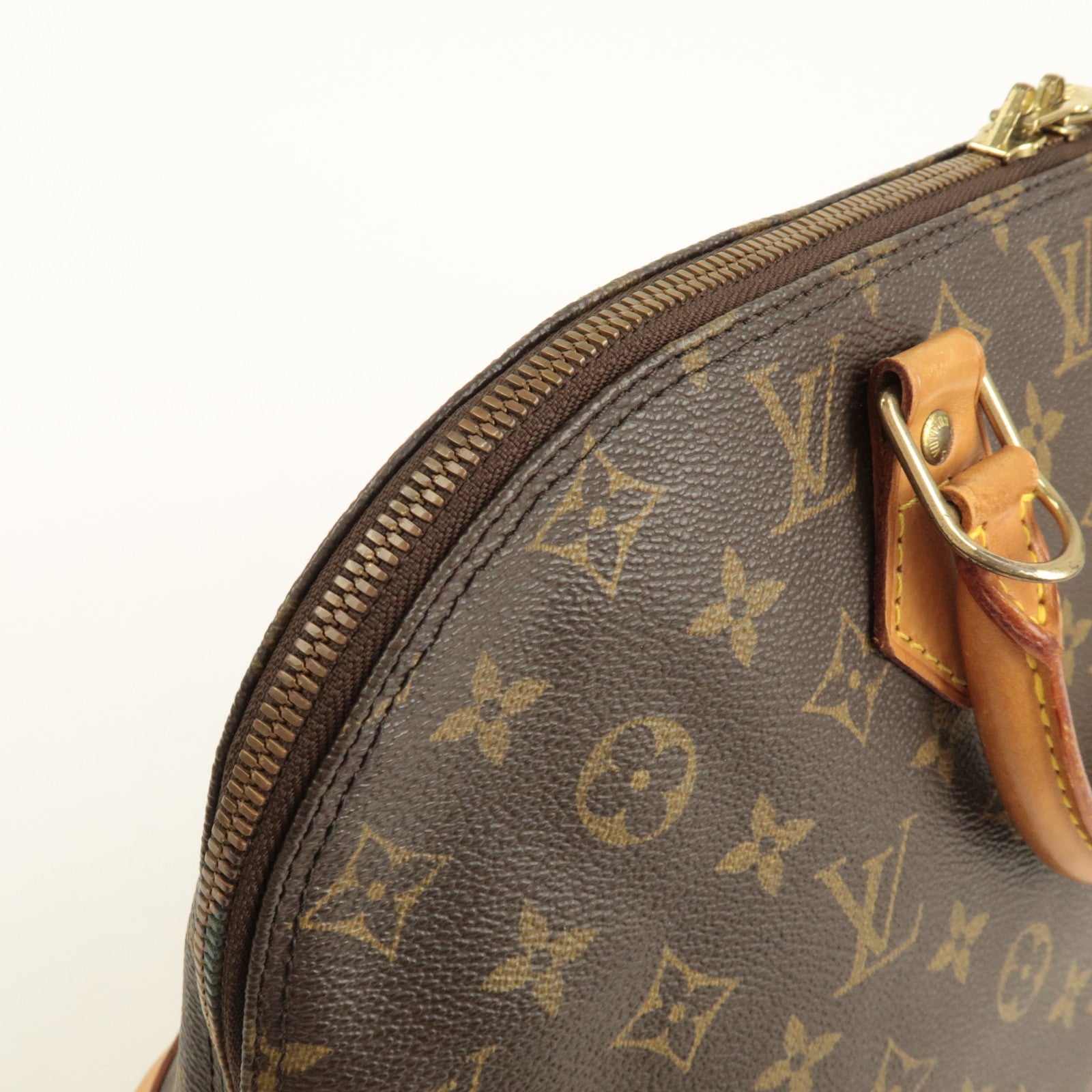 Louis Vuitton Monogram Alma Hand Bag Brown M51130 Used