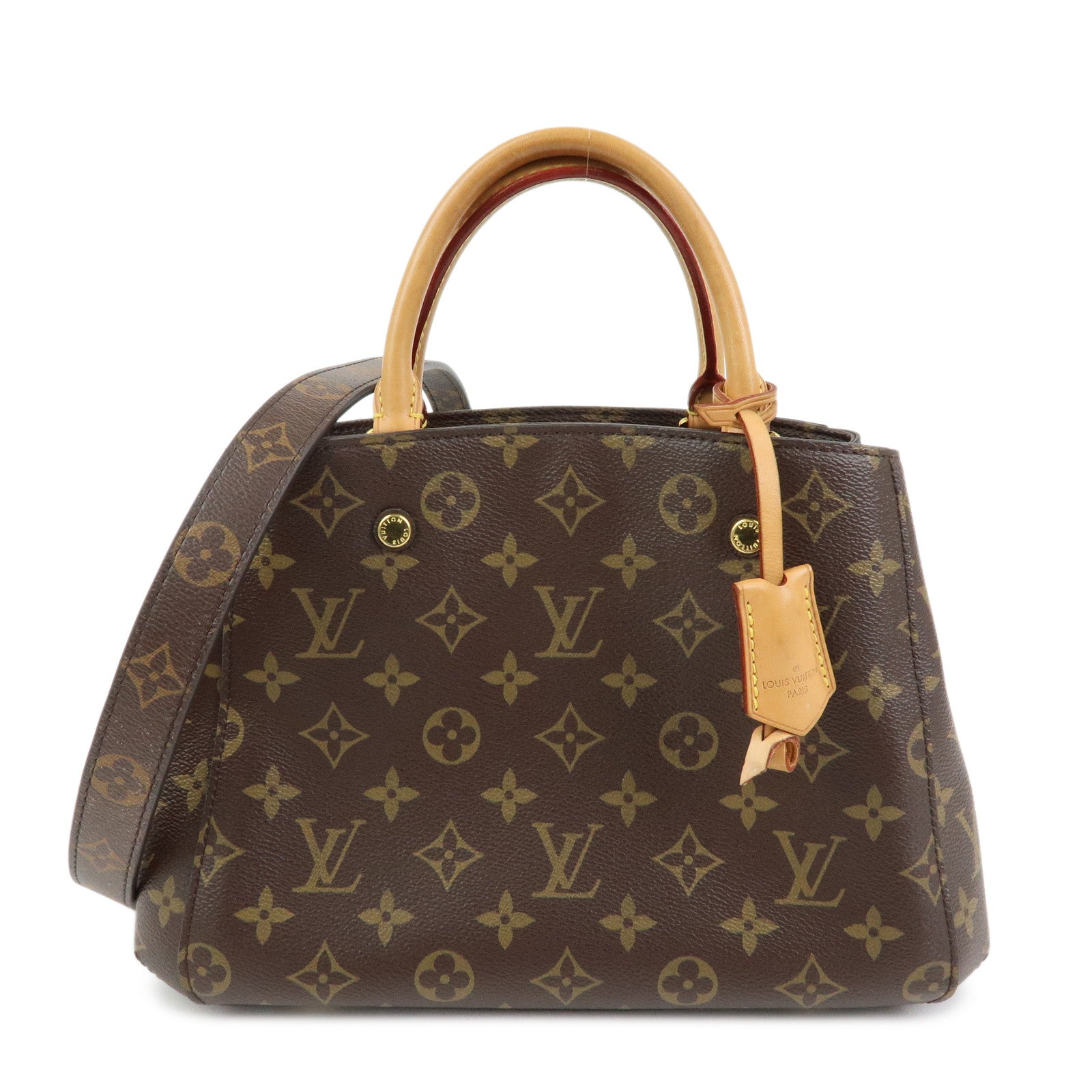 Louis Vuitton Monogram Montaigne BB 2Way Bag Hand Bag Brown M41055