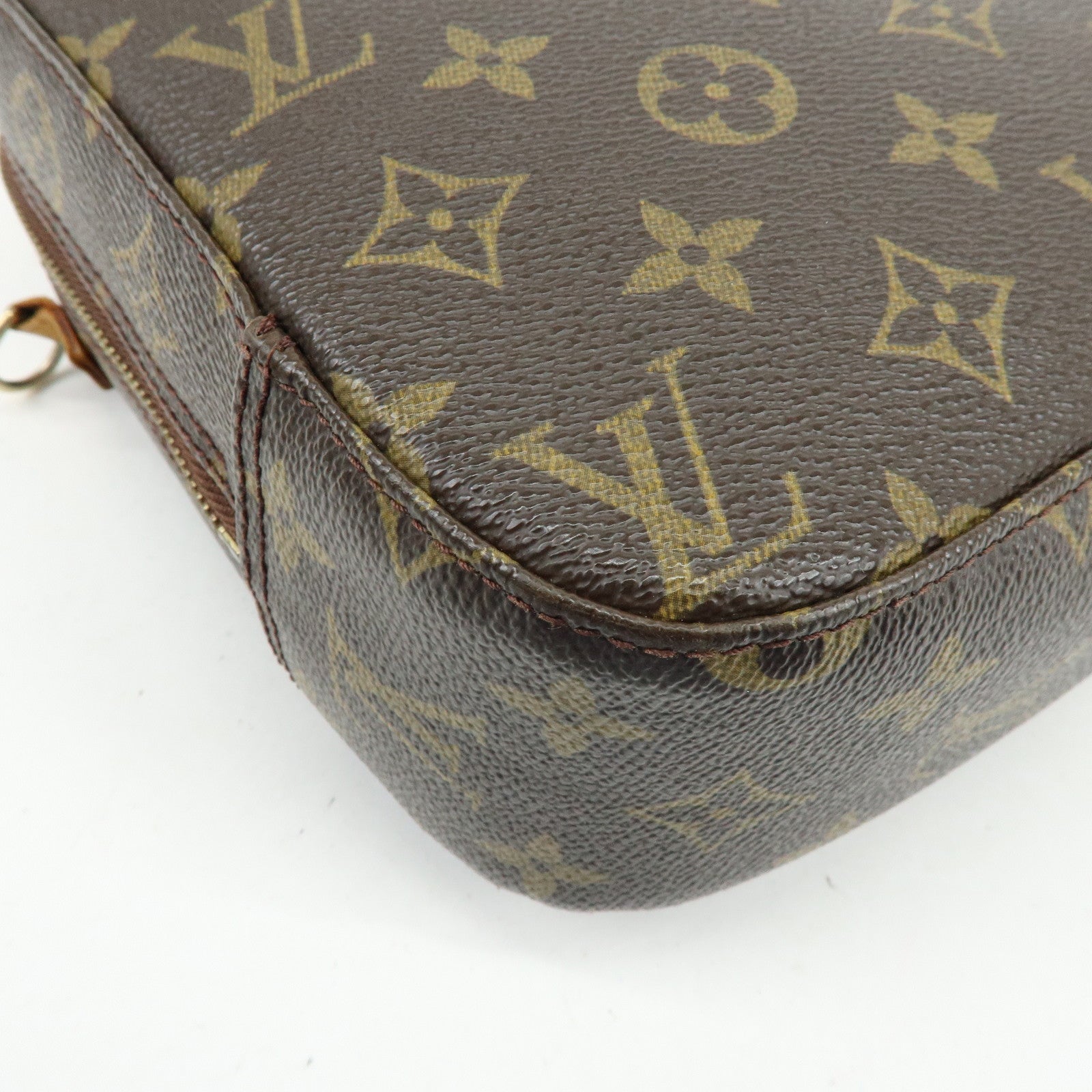 Louis Vuitton Monogram Spontini Hand Bag Brown M47500