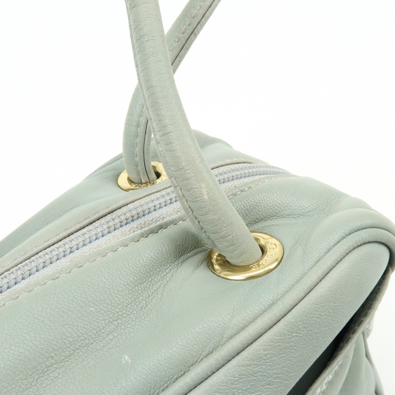 LOEWE Anagram Nappa Leather Mini Hand Bag Blue