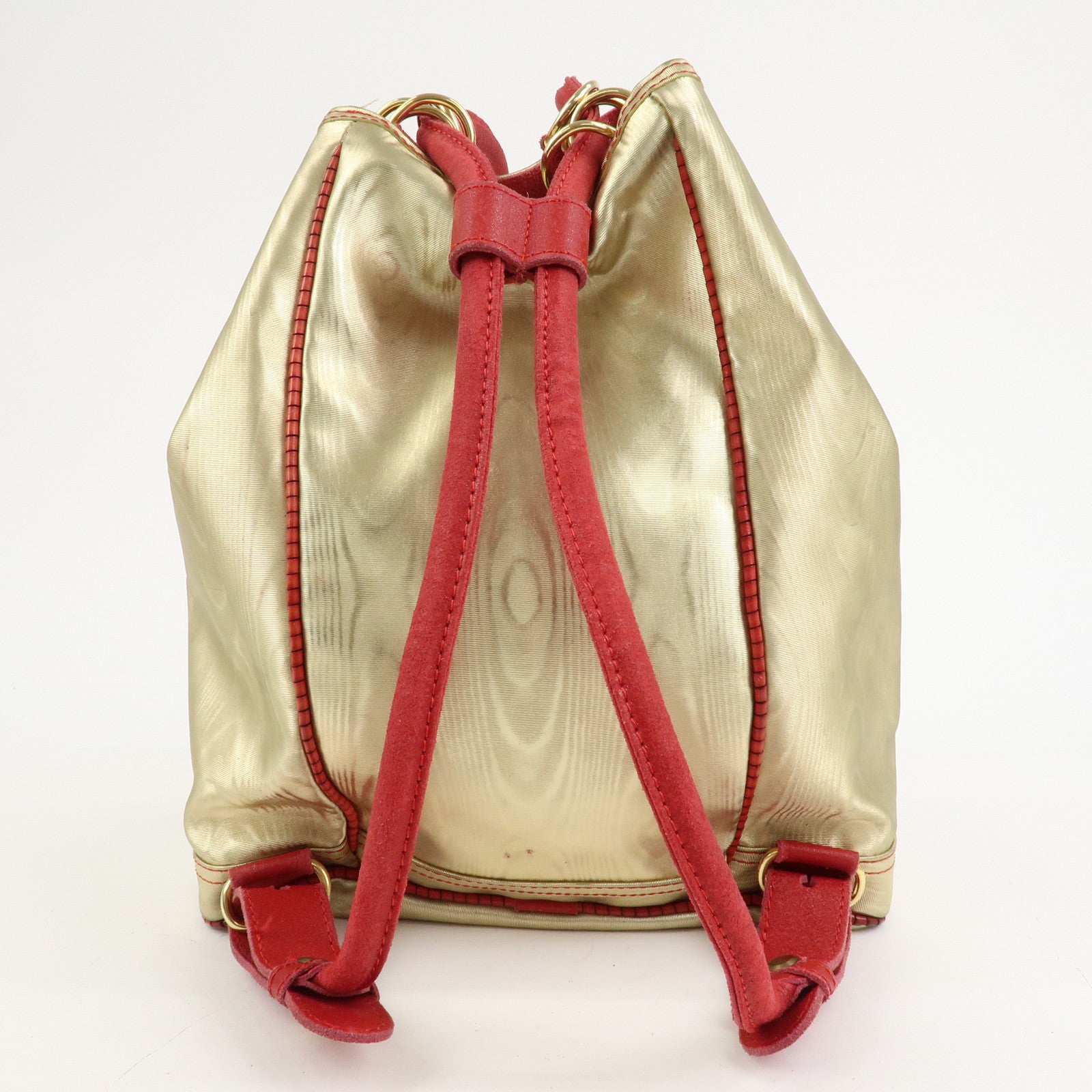 LOEWE Anagram PVC Leather Backpack Shoulder Bag Gold