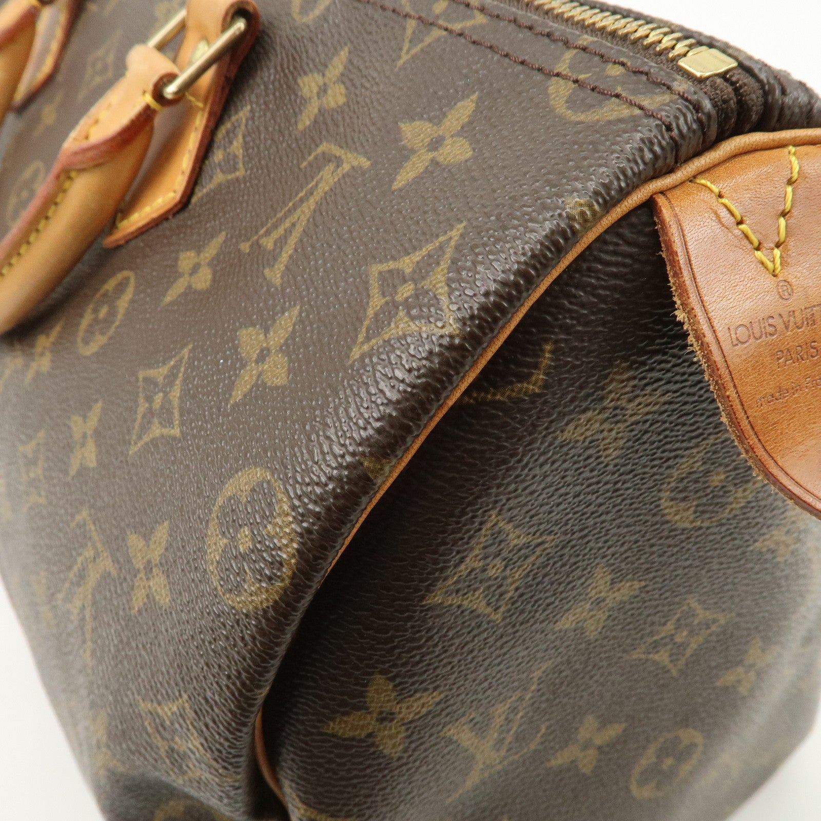 Louis Vuitton Monogram Speedy 35 Boston Bag Brown M41524