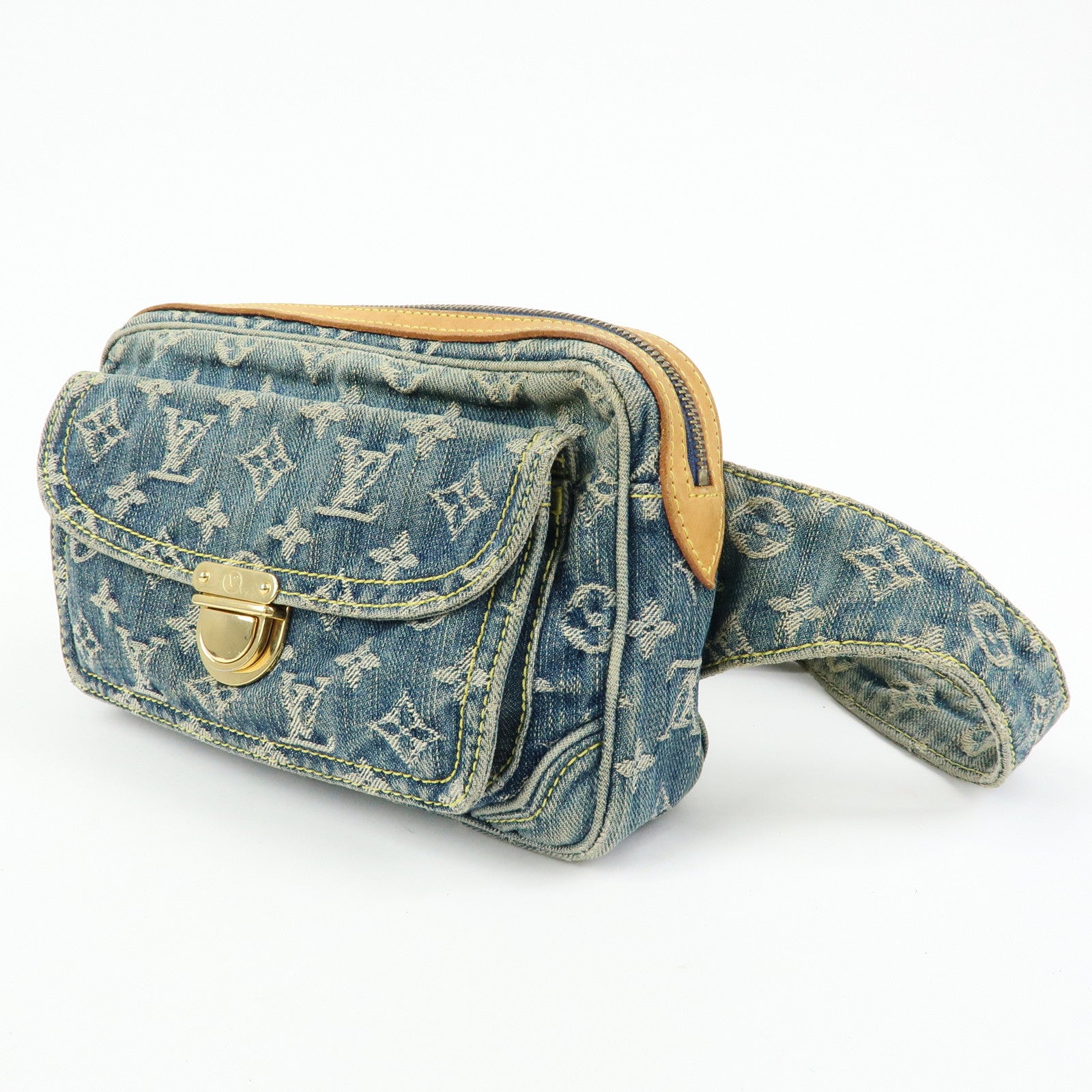 Louis Vuitton Monogram Denim Bum Bag Waist Bag Blue M95347