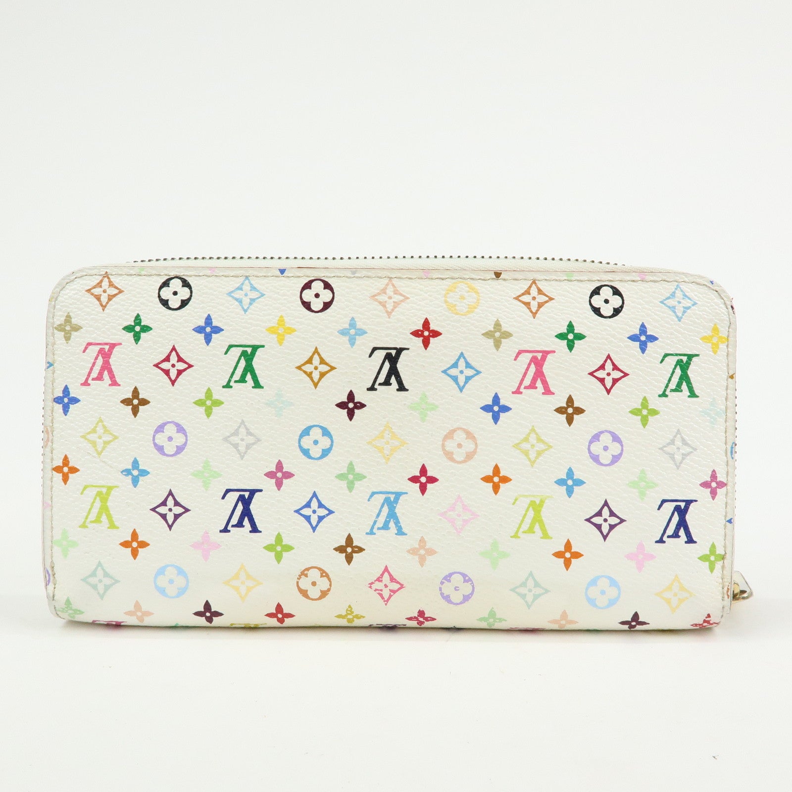 Louis Vuitton Monogram Multicolor Zippy Long Wallet Blanc M60241