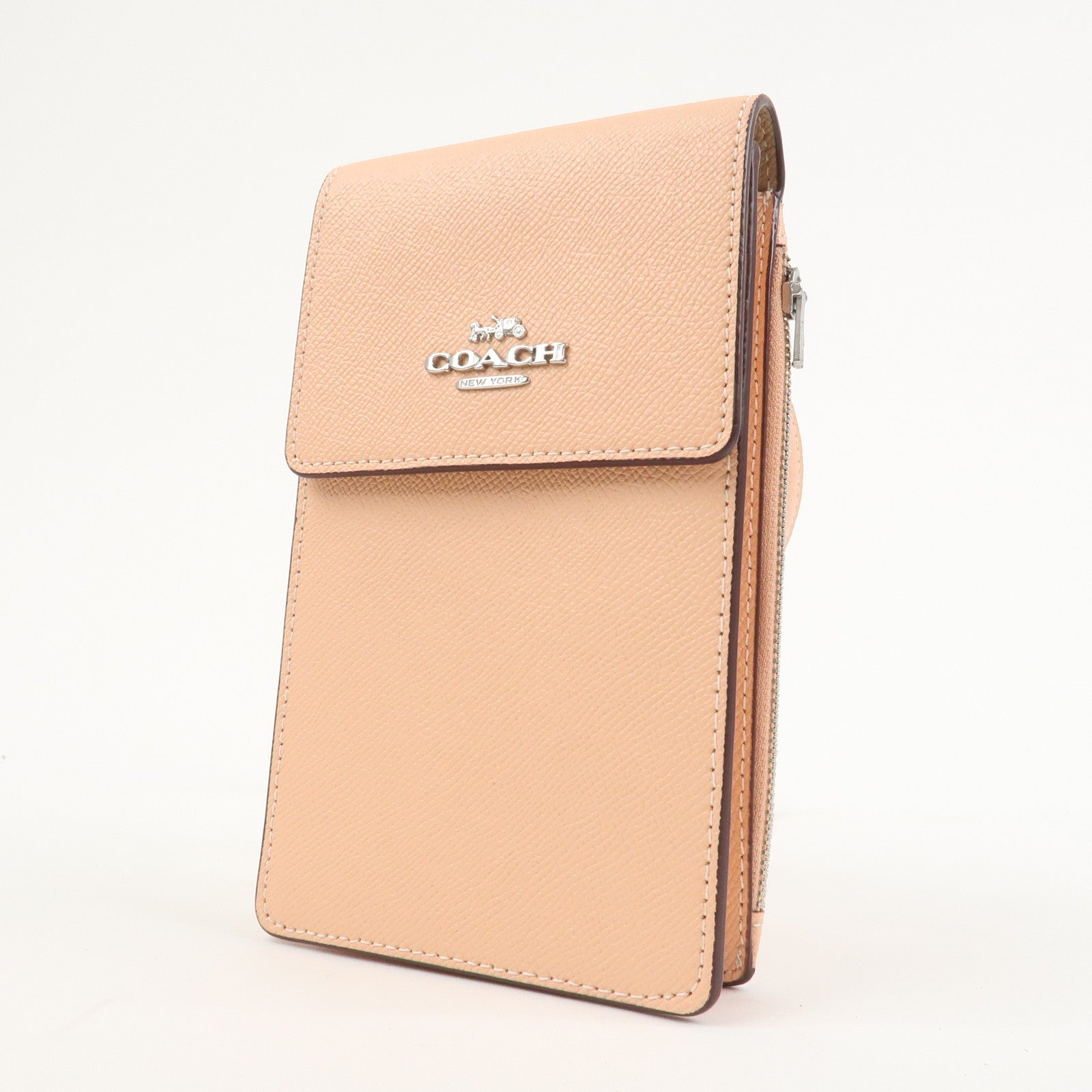 COACH Logo Leather Shoulder Bag Crossbody Bag Pink