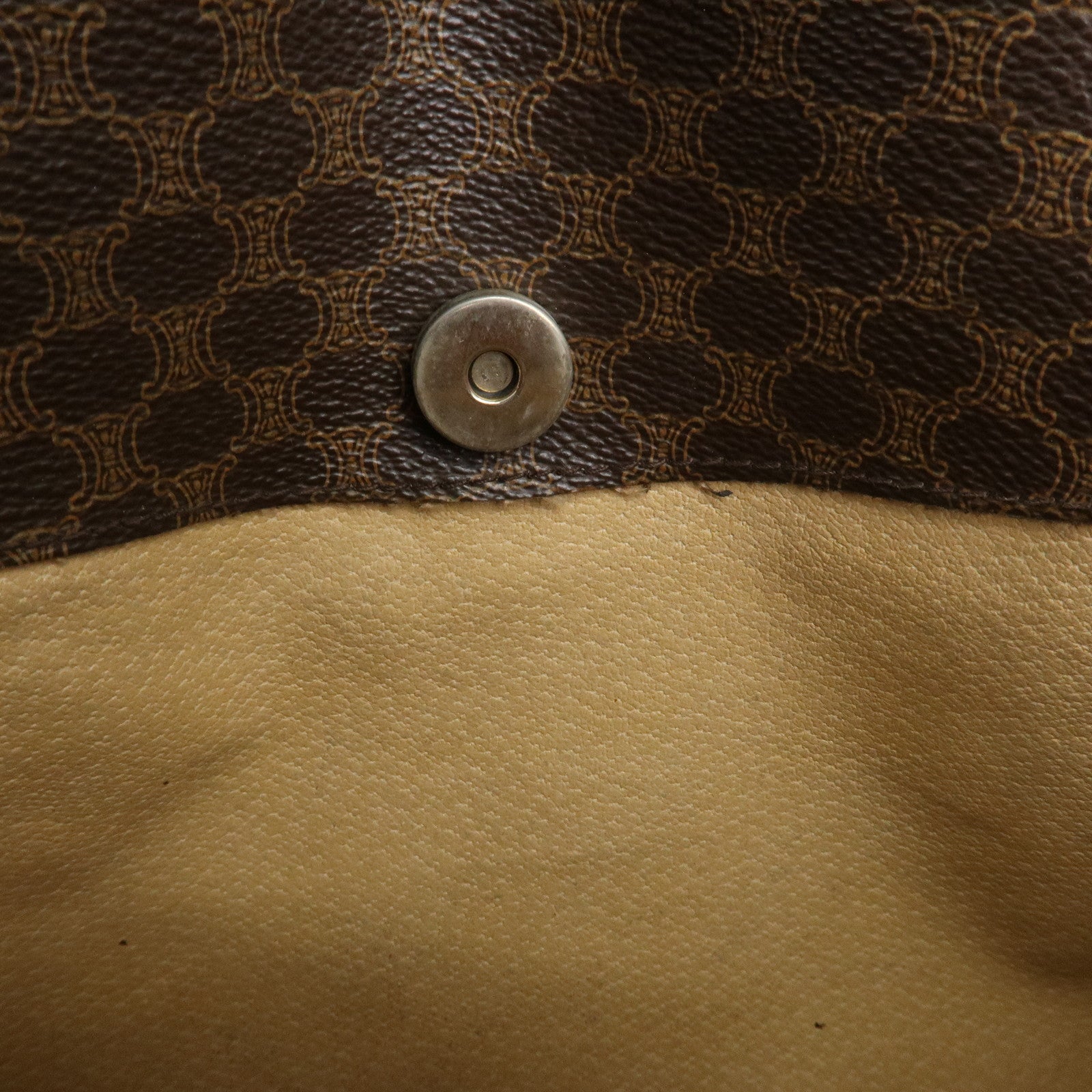 CELINE Macadam PVC Leather Tote Bag Shoulder Bag Brown