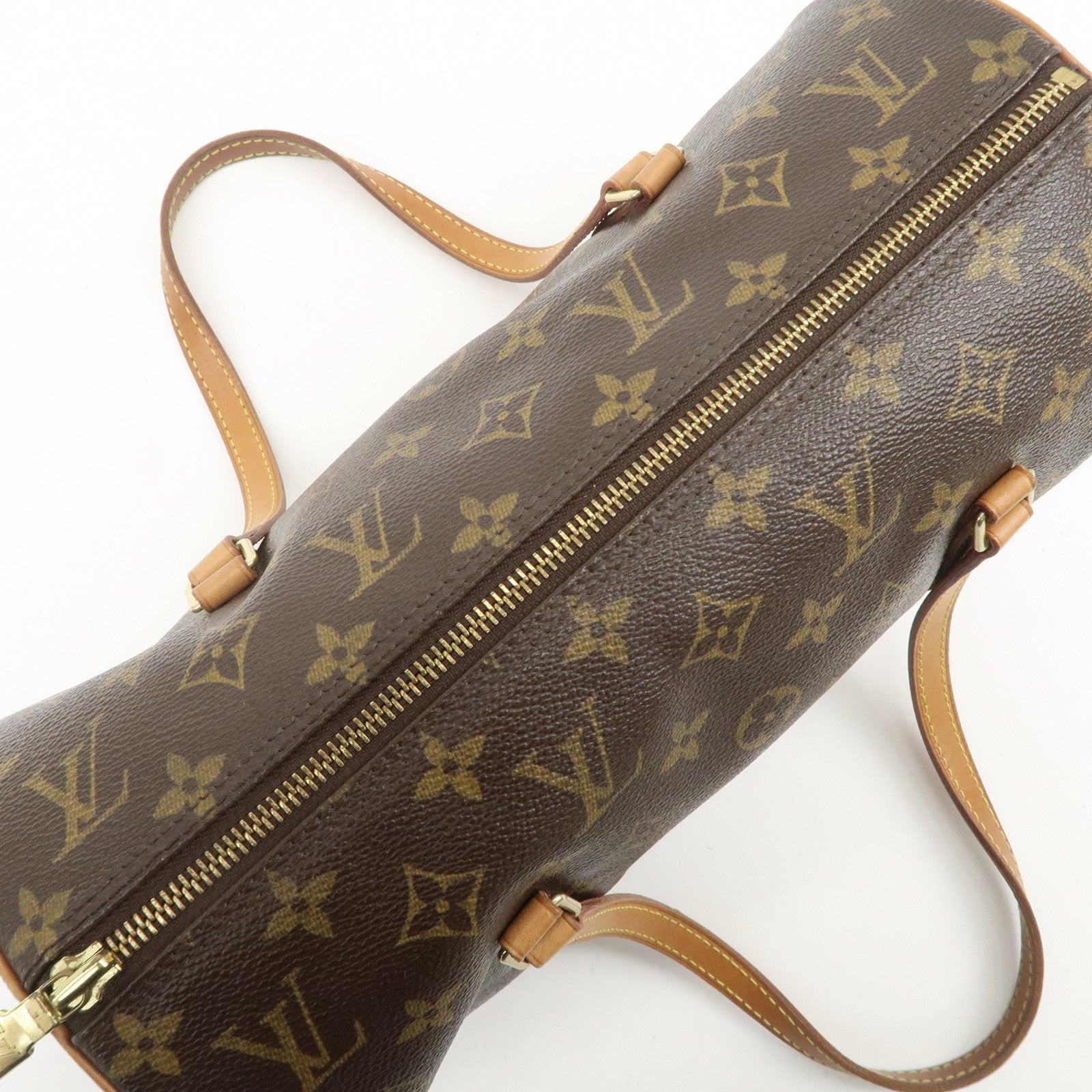 Louis Vuitton Monogram Papillon 30 Hand Bag Brown M51385