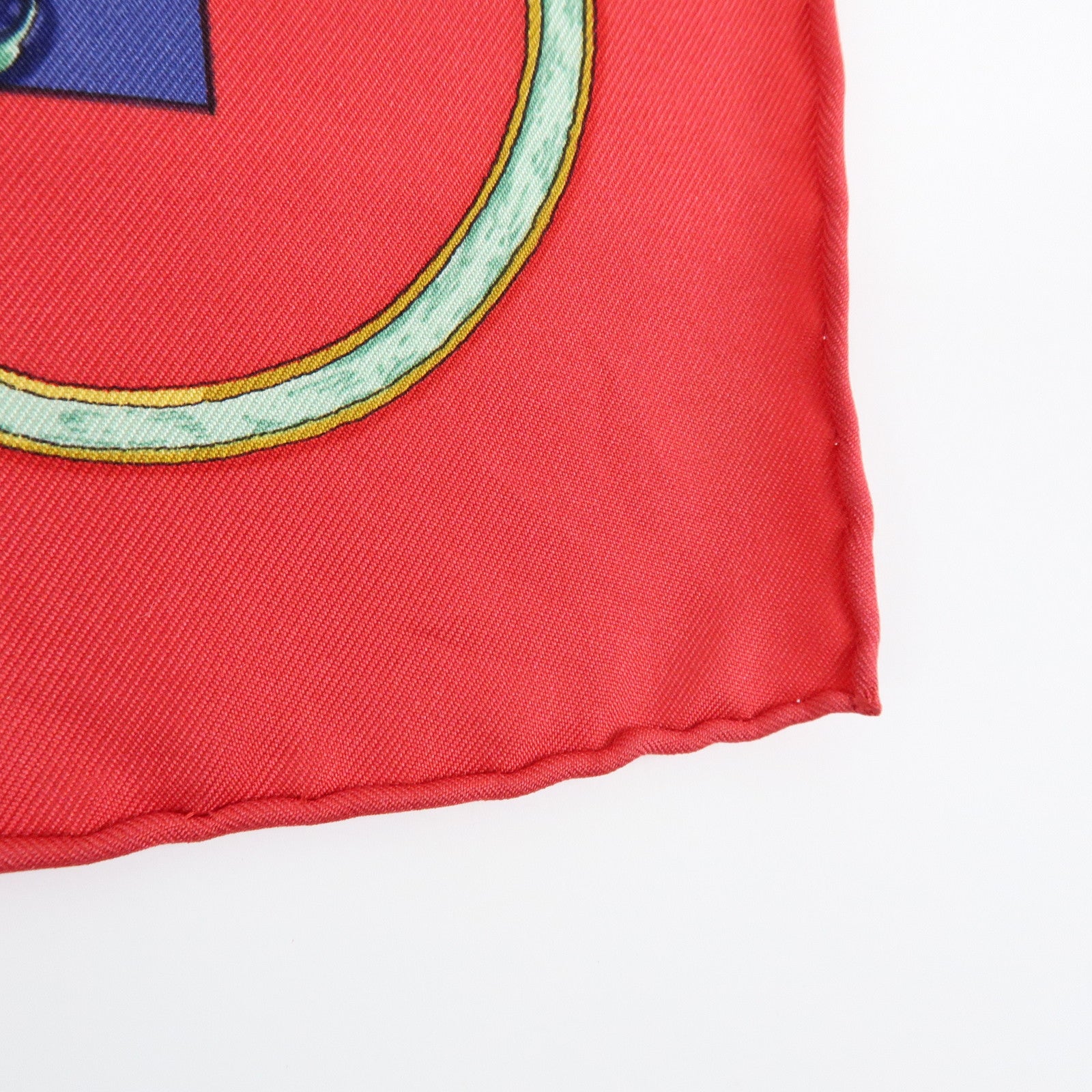 HERMES Carre 45 Silk 100% Scarf L’INSTRVCTION DV ROY Red Navy