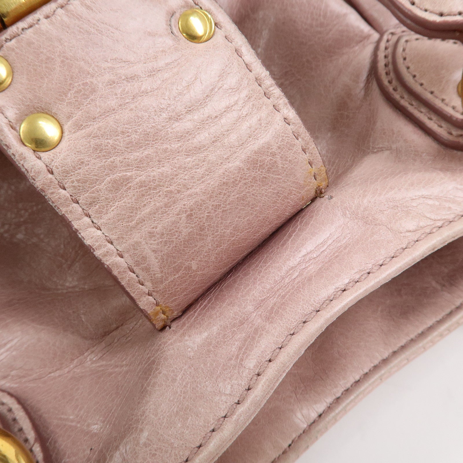 MIU MIU Leather Side Ribbon 2Way Hand Shoulder Bag Pink RN0686