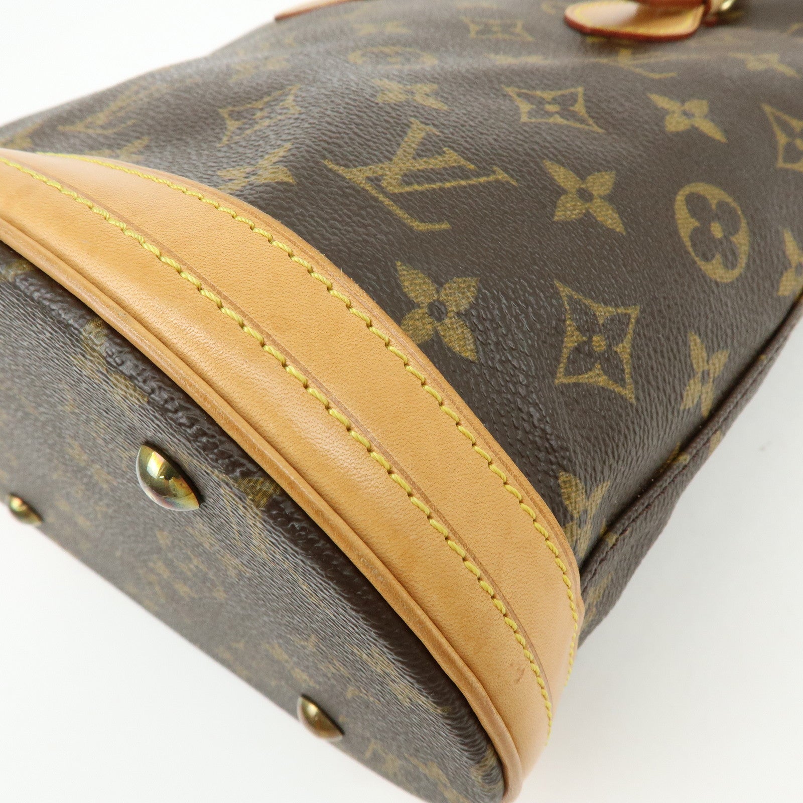 Louis Vuitton Monogram Canvas Bucket PM Hand Bag Brown M42238