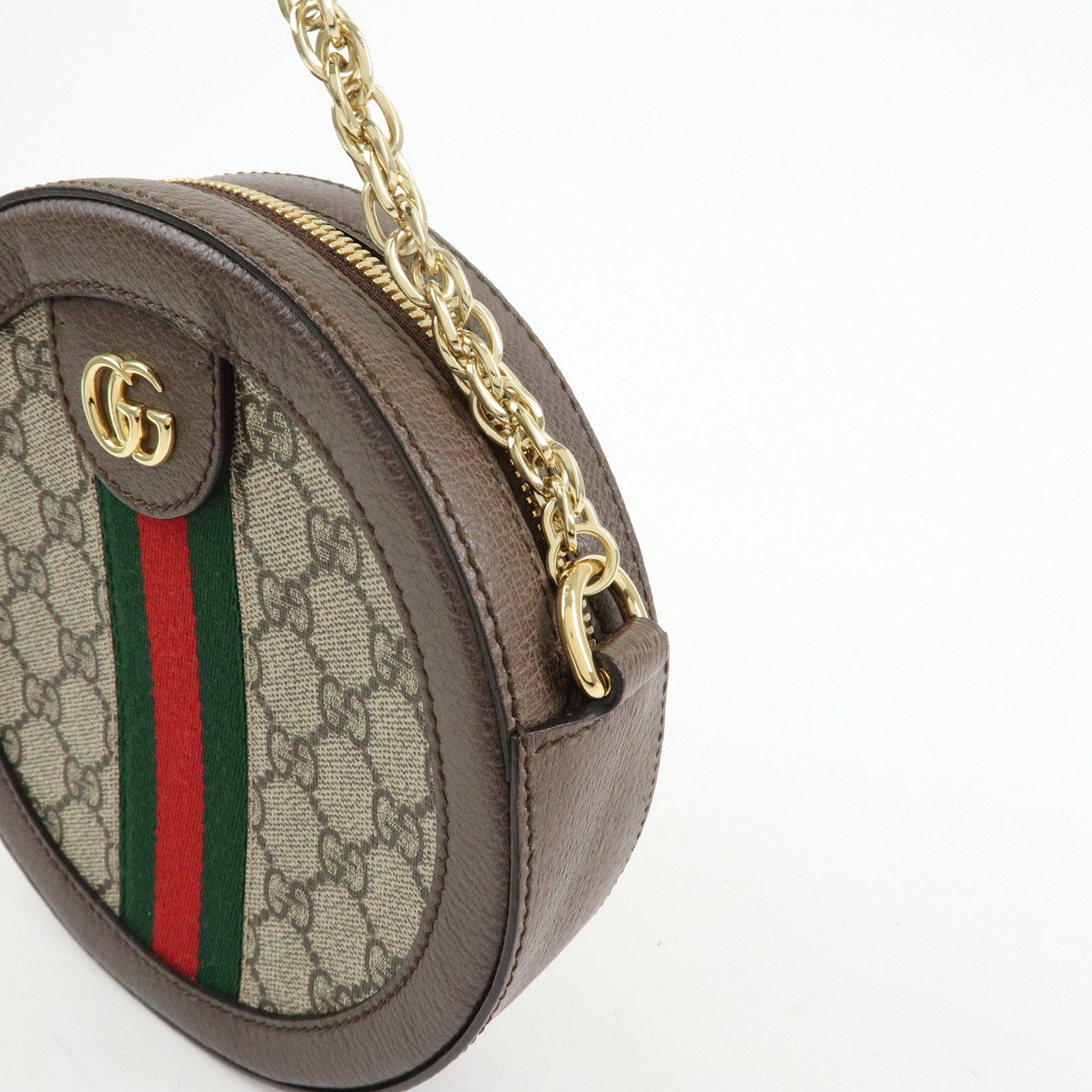 GUCCI Ophidia Sherry GG Superme Leather Shoulder Bag Beige 550618