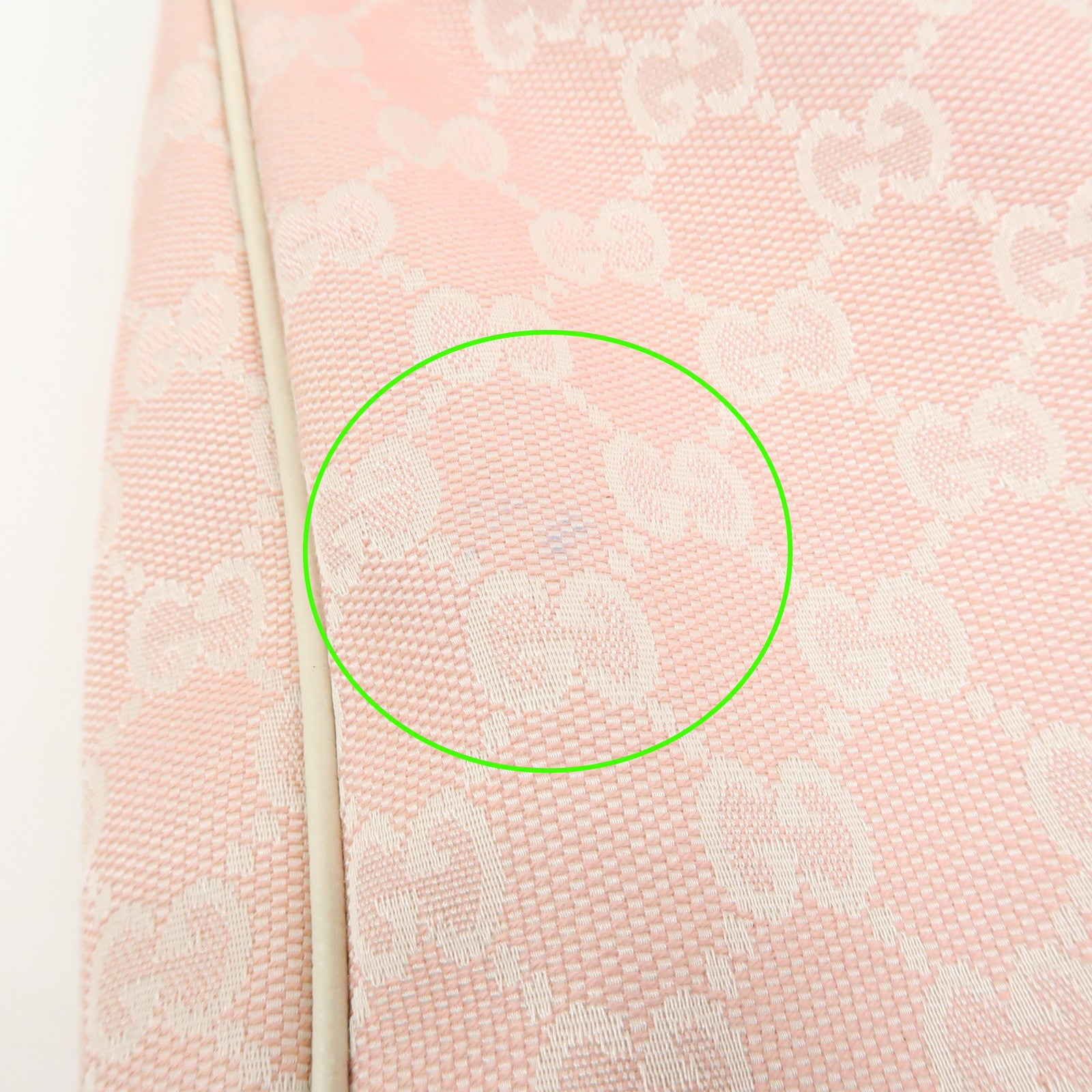 GUCCI Sherry Line GG Canvas Leather Shoulder Bag Pink 145757