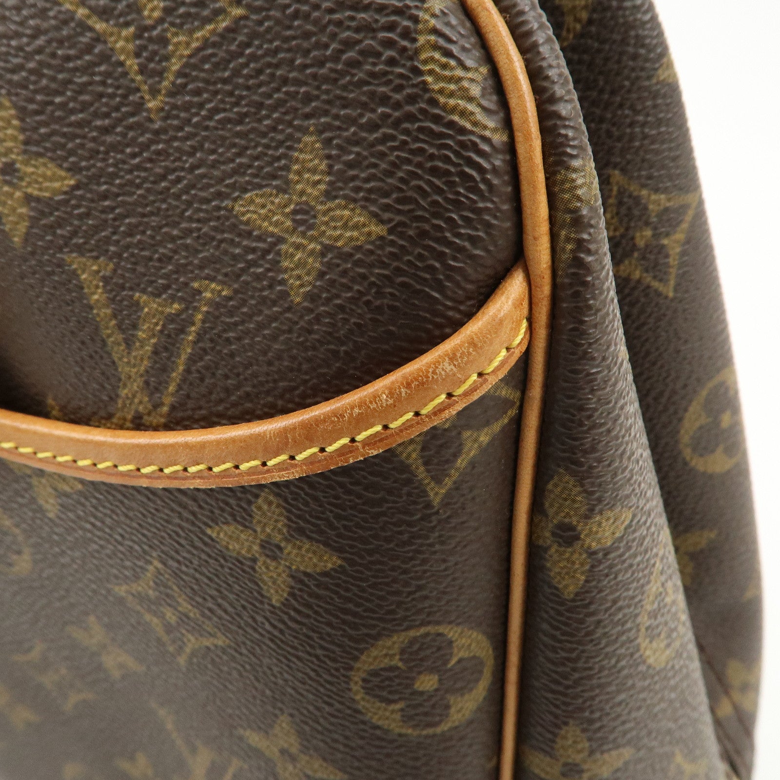 Louis Vuitton Monogram Deauville Hand Bag Brown M47270 Used