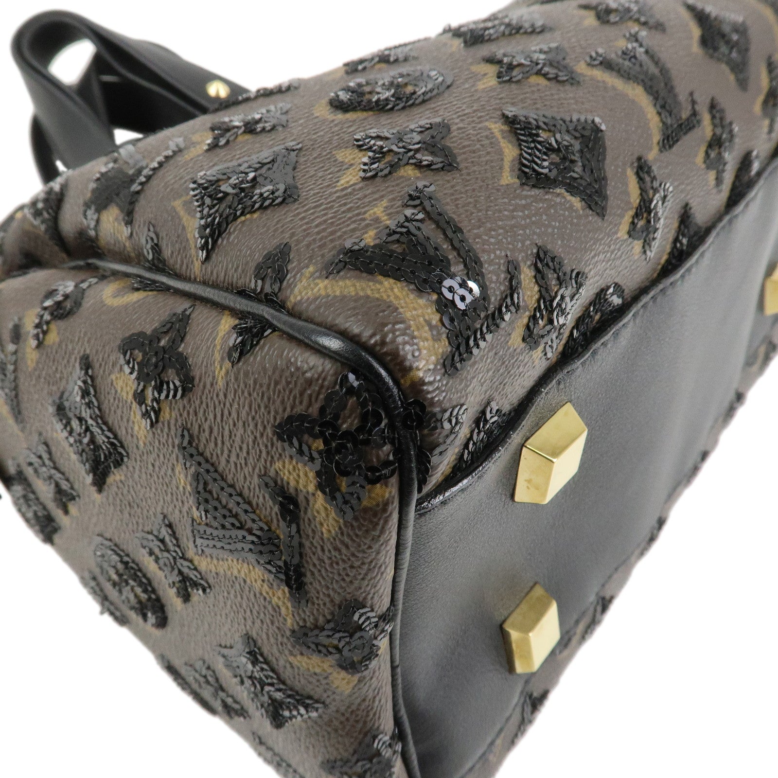 Louis Vuitton Monogram Eclipse Speedy 30 Boston Bag Noir M40243