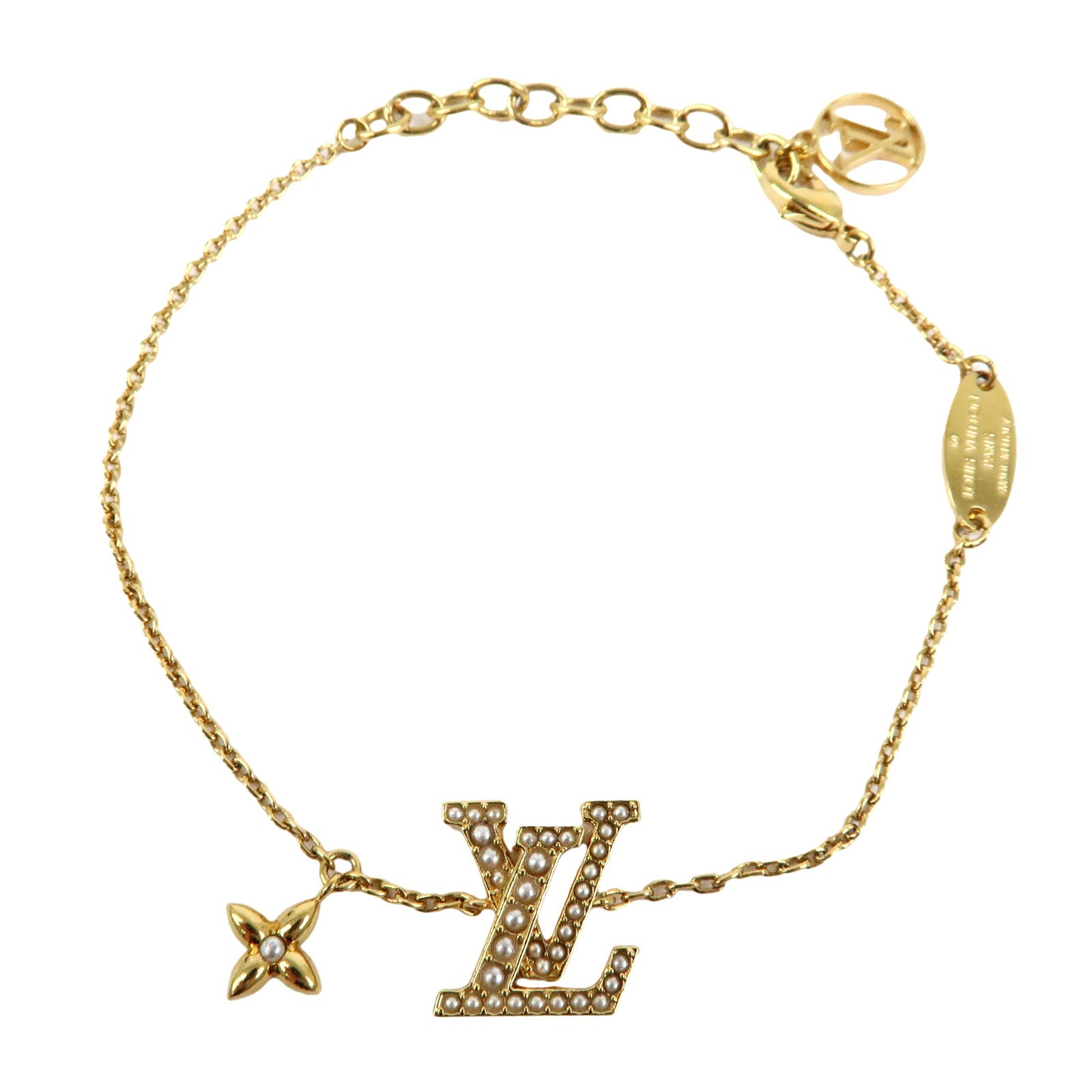 Louis Vuitton LV Iconic Pearl Metal Imitation Pearl Bracelet M1086A