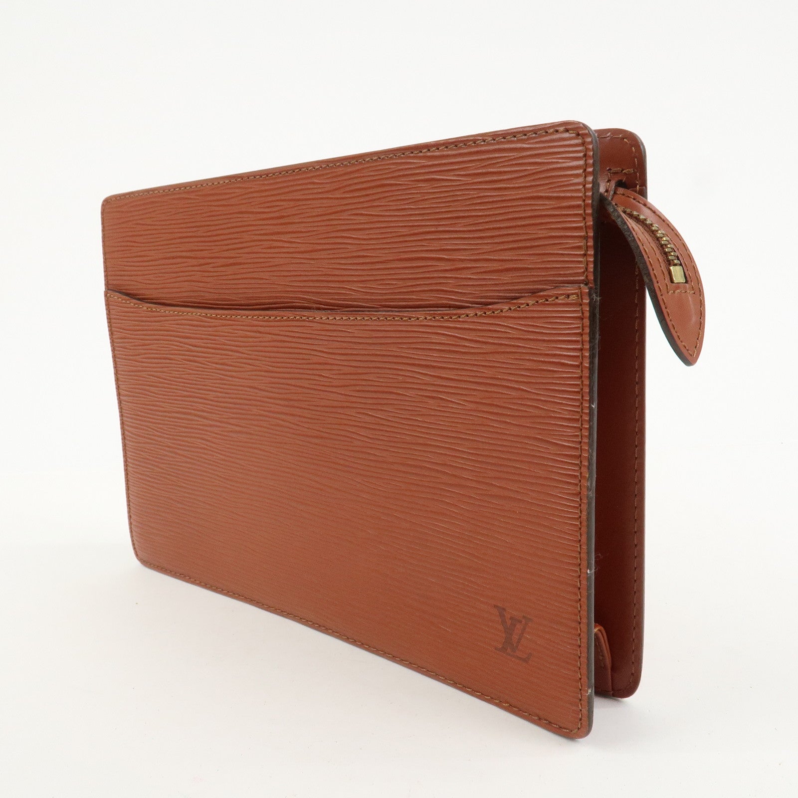 Louis Vuitton Epi Pochette Homme Clutch Bag Kenya Brown M52523