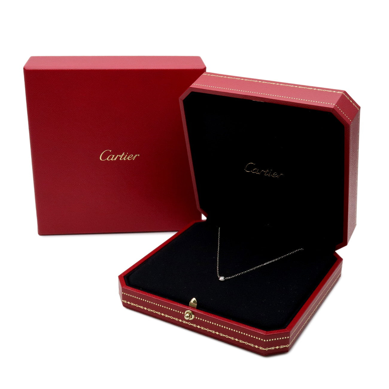 Cartier Diamants Legers Necklace SM Diamond D'amour 0.09ct 750WG