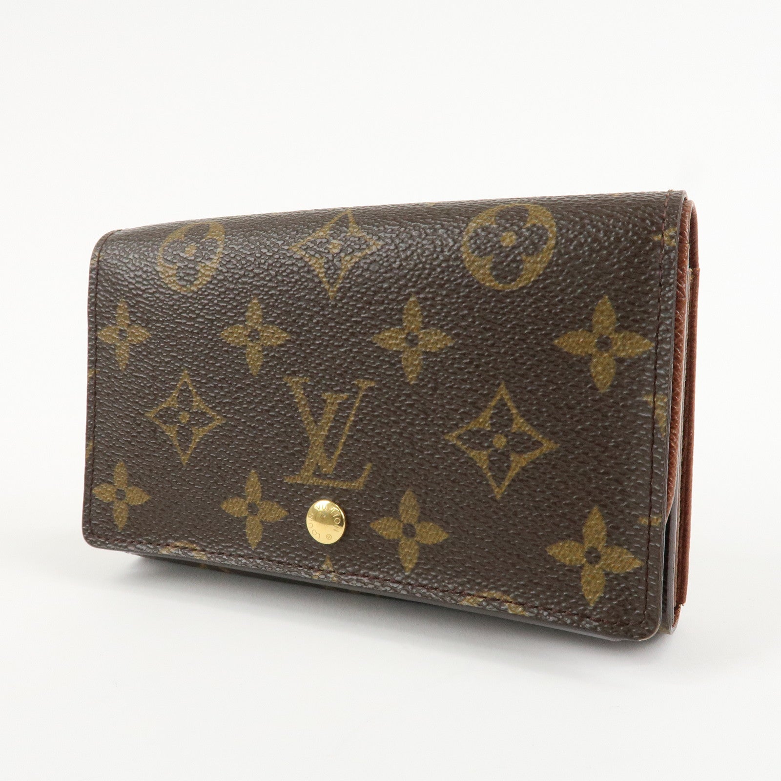 Louis Vuitton Monogram Porte Monnaie Zip Bifold Wallet M61735 Used