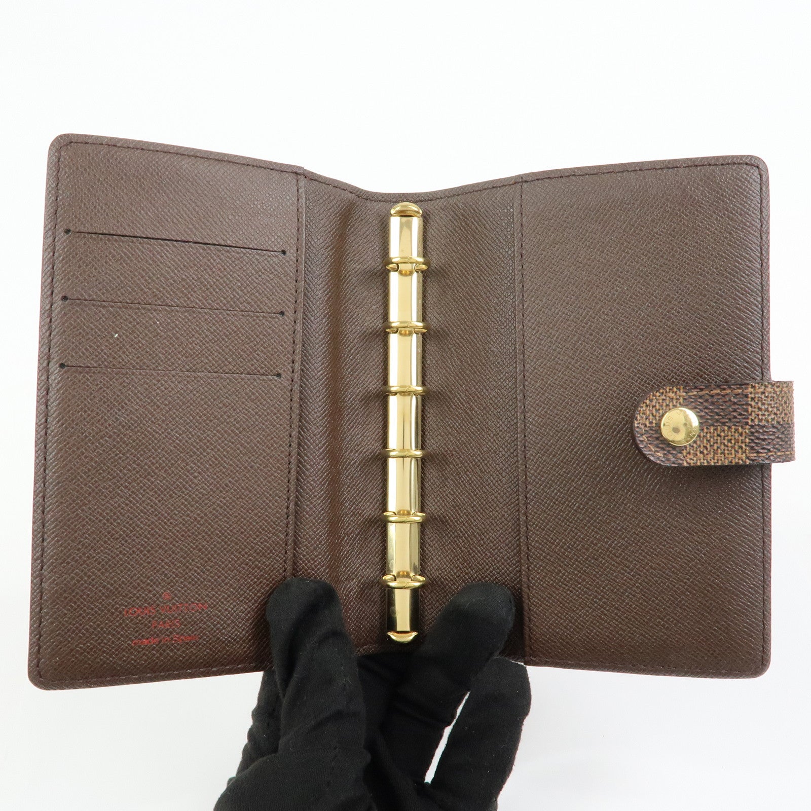 Louis Vuitton Damier Agenda PM Planner Cover Brown R20700
