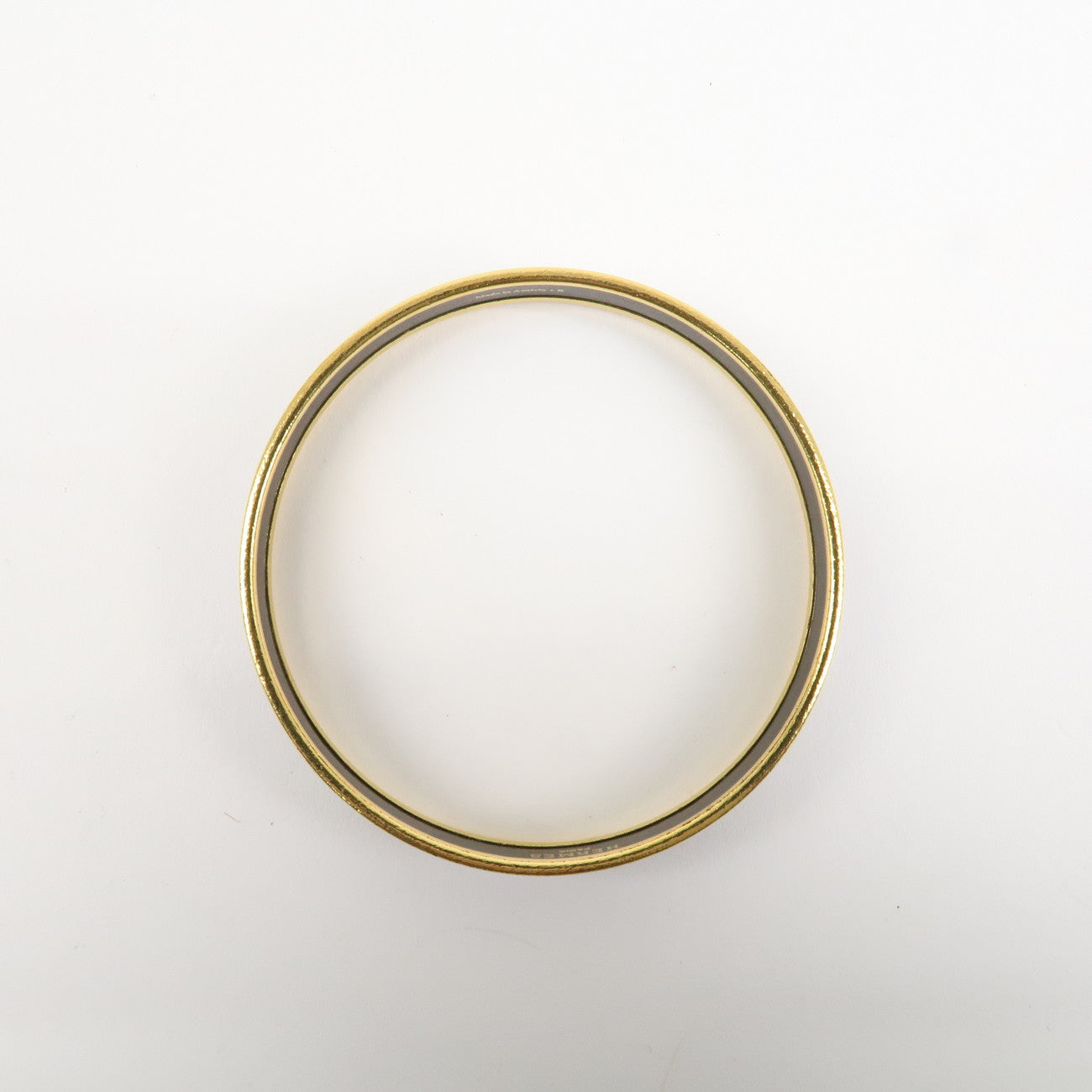 HERMES Email PM Bangle Bracelet Blue Gold Used