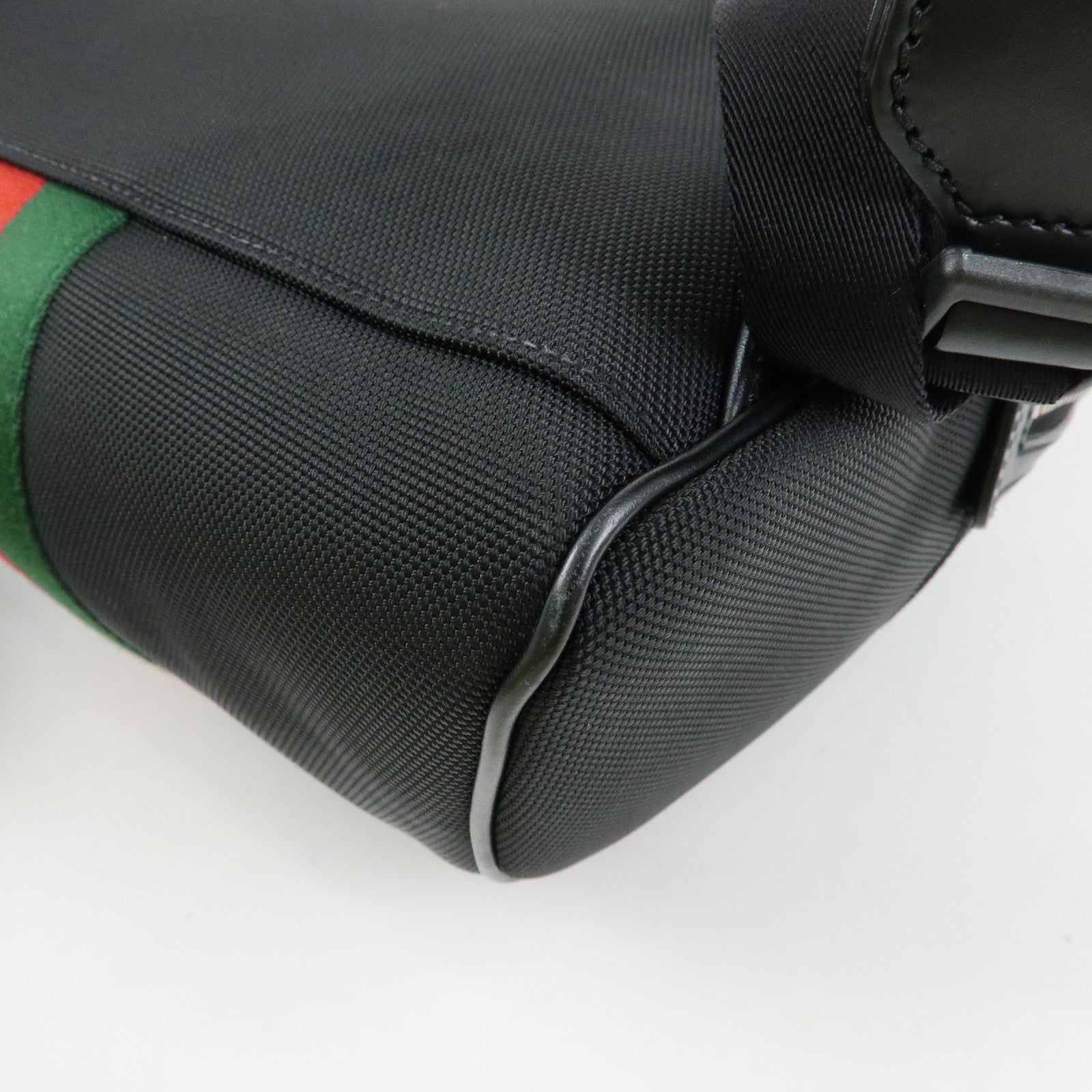 GUCCI Sherry Canvas Leather Backpack Rucksack Black 630917