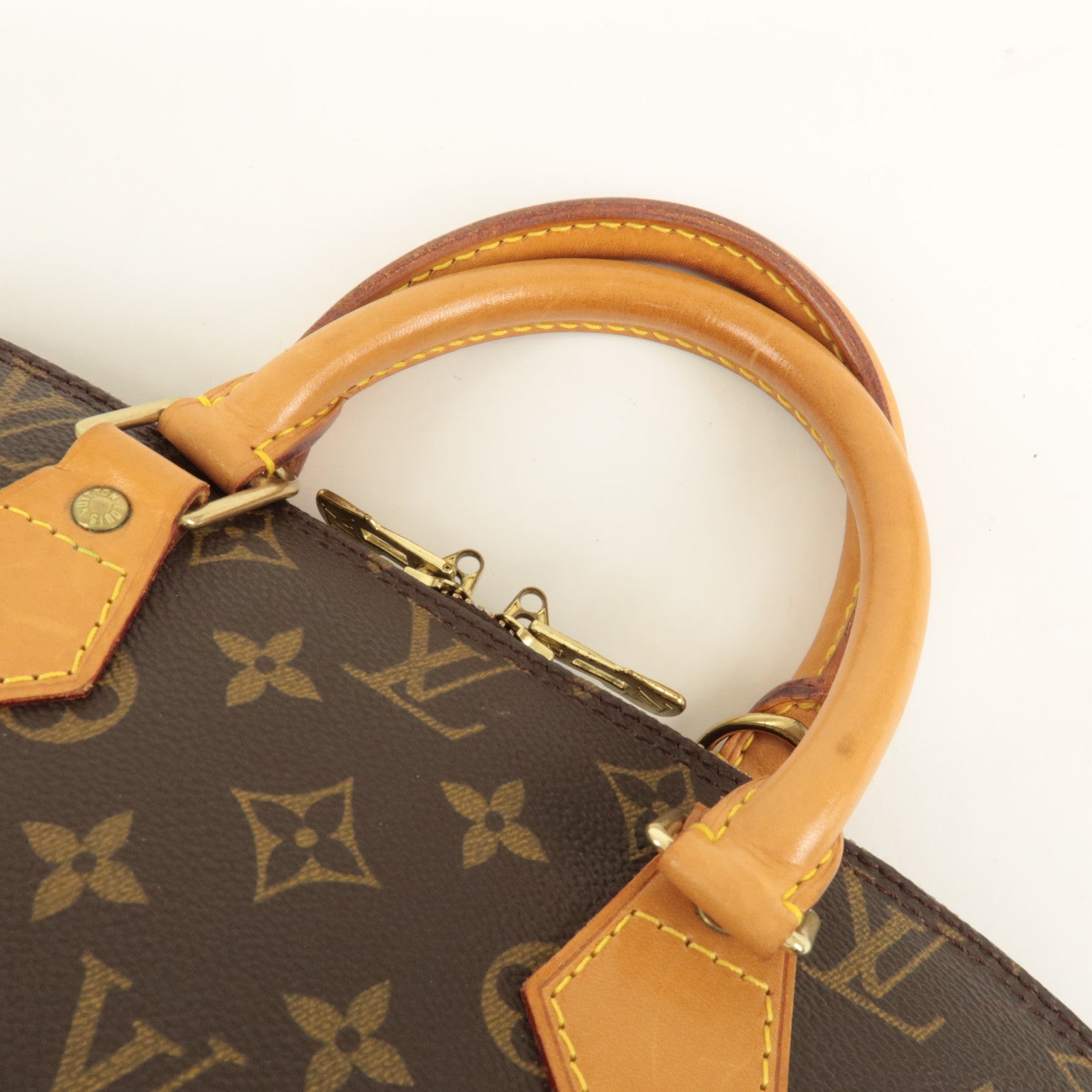 Louis Vuitton Monogram Alma Hand Bag Brown M51130 Used